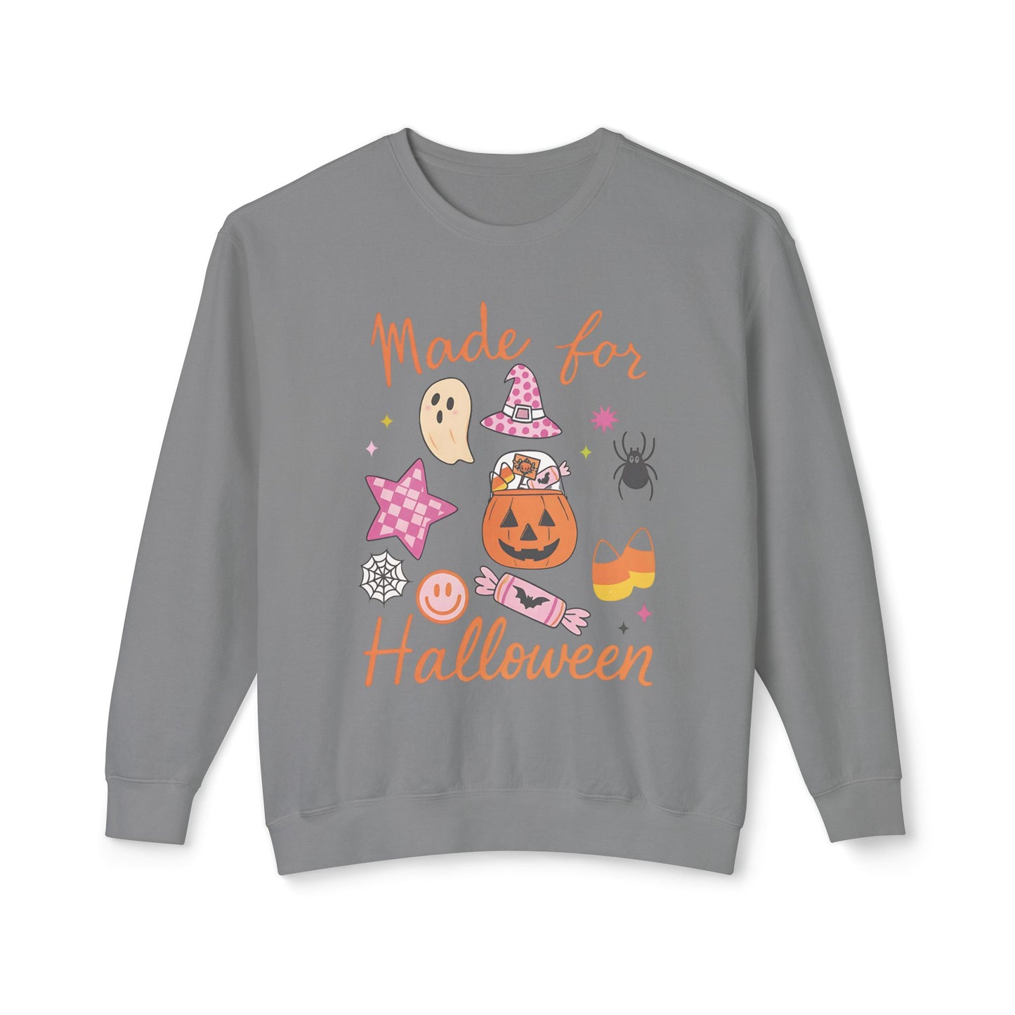 Made For Halloween Comfort Colors® Ivory Sweatshirt – Cute Fall Graphic Crewneck