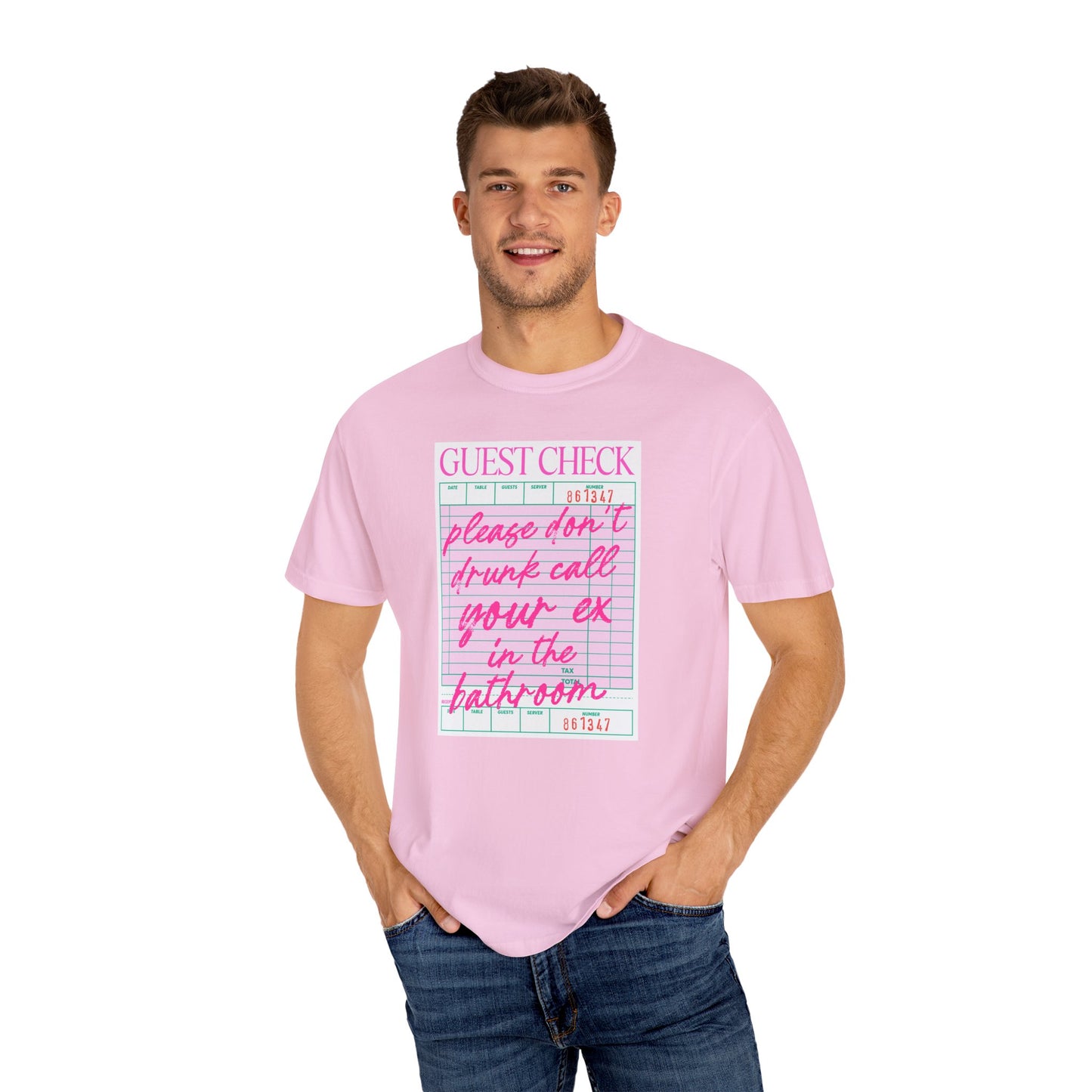 Guest Check Humor T-Shirt | Fun Gift for Friends, Quirky Graphic Tee, Casual Wear, Birthday Present, Restaurant Theme Apparel
