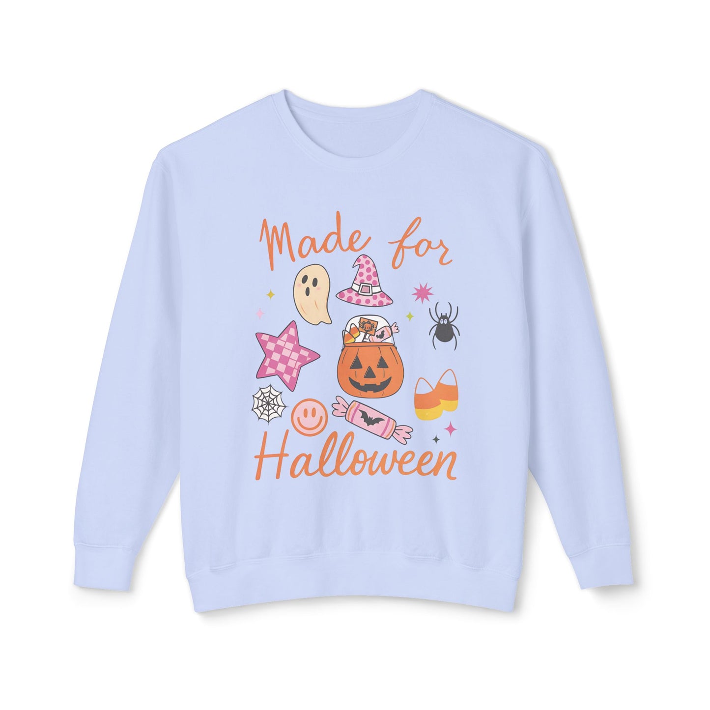 Made For Halloween Comfort Colors® Ivory Sweatshirt – Cute Fall Graphic Crewneck