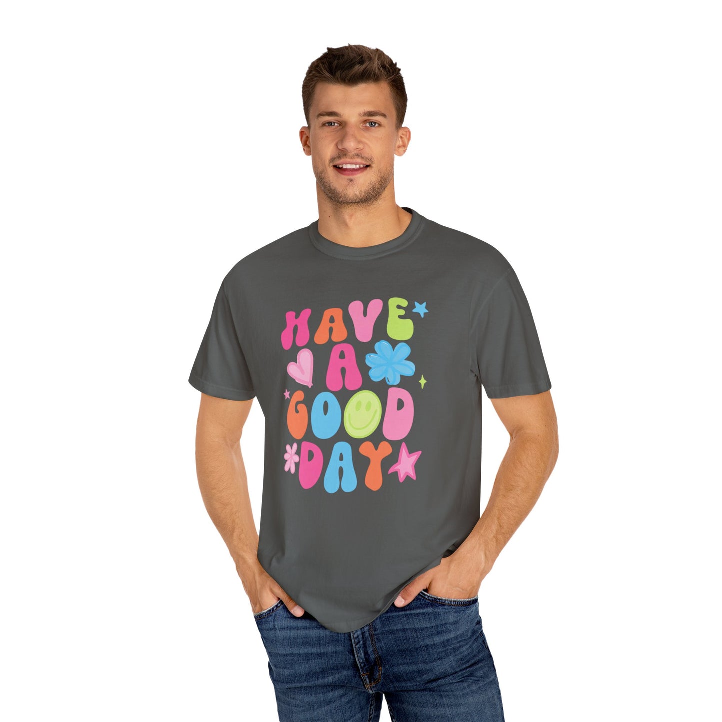 Colorful Good Vibes T-Shirt, Unisex Casual Tee, Positive Quote Shirt, Gift for Friends, Summer Outfit, Mood Enhancer Apparel