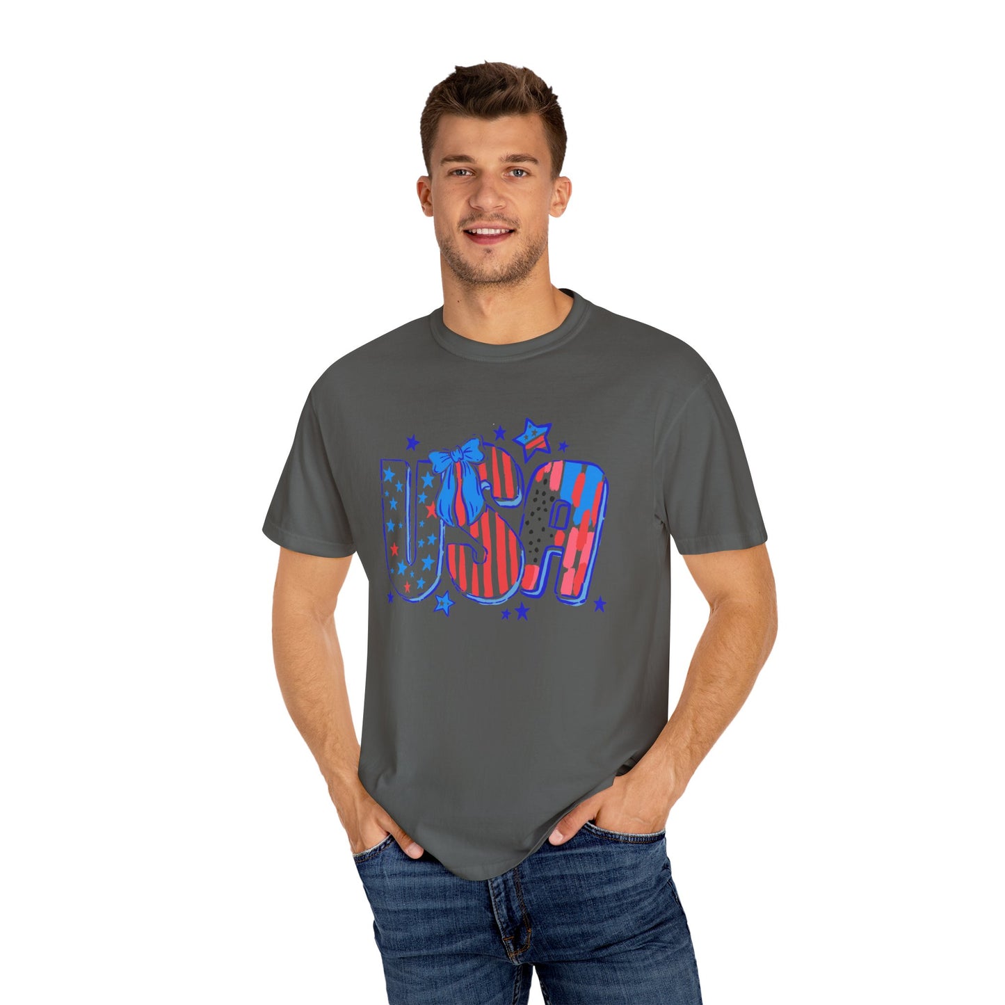 Patriotic USA T-Shirt for Celebrations, Unisex Casual Wear, 4th of July, Barbecues, Festivals, Gifts