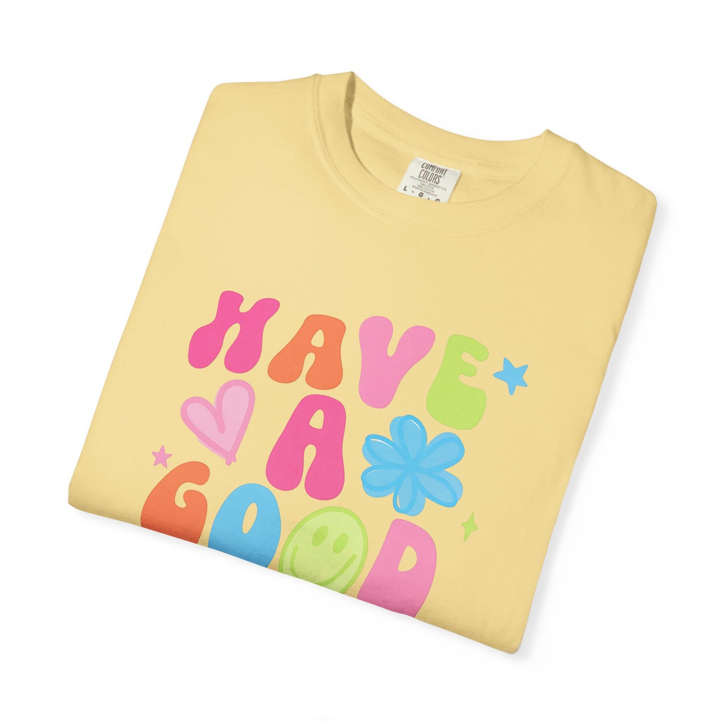Colorful Good Vibes T-Shirt, Unisex Casual Tee, Positive Quote Shirt, Gift for Friends, Summer Outfit, Mood Enhancer Apparel