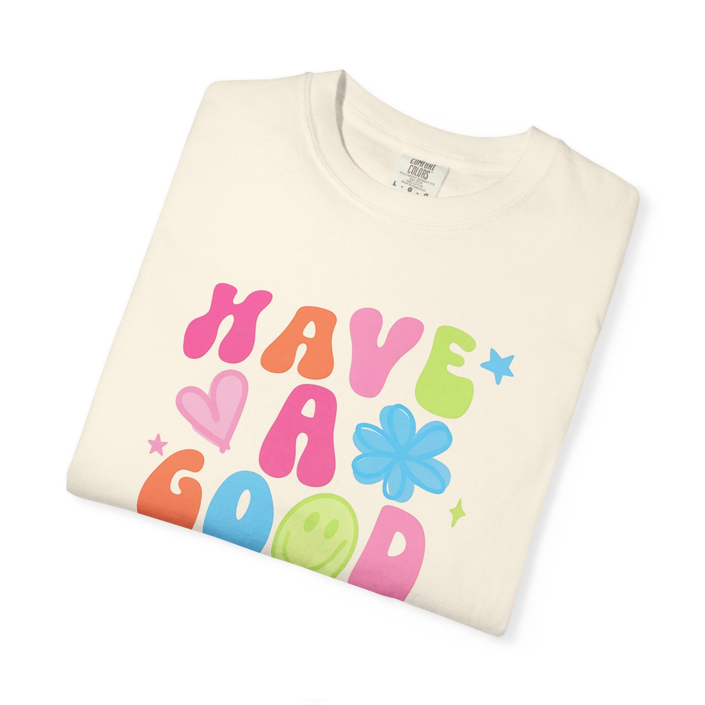 Colorful Good Vibes T-Shirt, Unisex Casual Tee, Positive Quote Shirt, Gift for Friends, Summer Outfit, Mood Enhancer Apparel