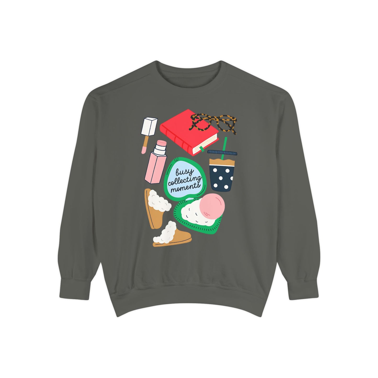 Busy Collecting Moments Comfort Colors® Sweatshirt – Cozy Graphic Crewneck for Everyday Style