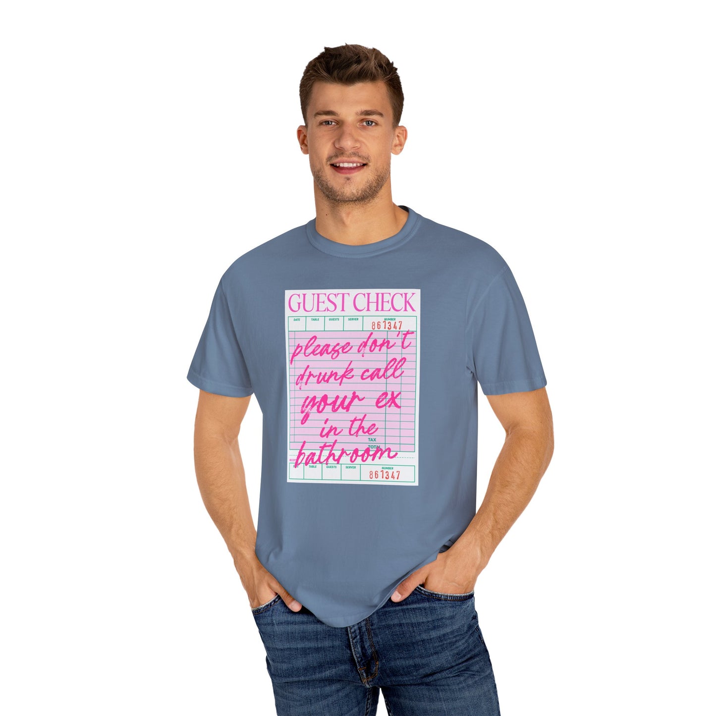 Guest Check Humor T-Shirt | Fun Gift for Friends, Quirky Graphic Tee, Casual Wear, Birthday Present, Restaurant Theme Apparel