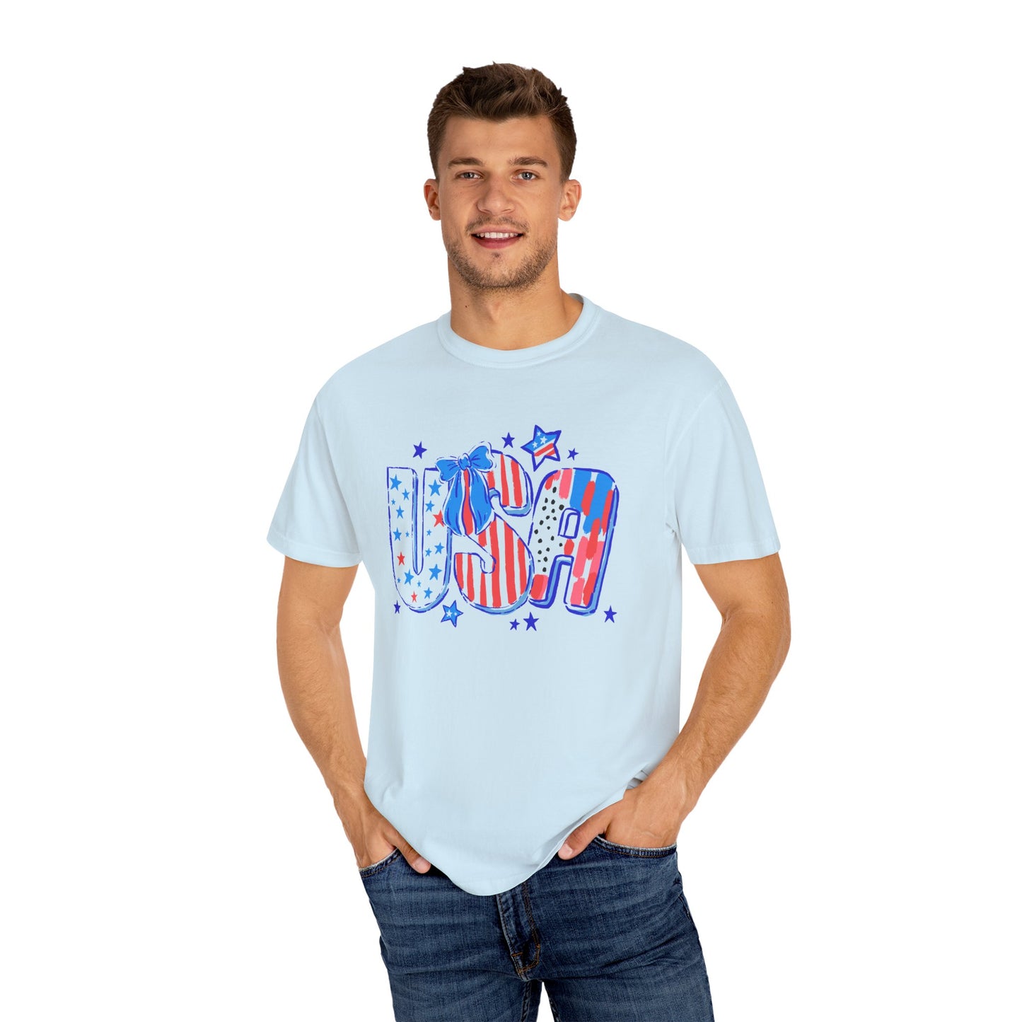 Patriotic USA T-Shirt for Celebrations, Unisex Casual Wear, 4th of July, Barbecues, Festivals, Gifts