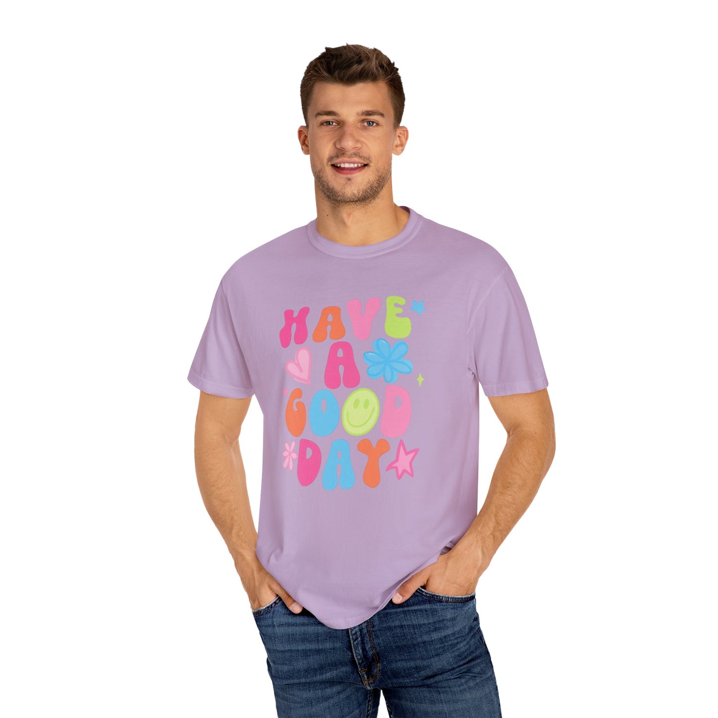 Colorful Good Vibes T-Shirt, Unisex Casual Tee, Positive Quote Shirt, Gift for Friends, Summer Outfit, Mood Enhancer Apparel
