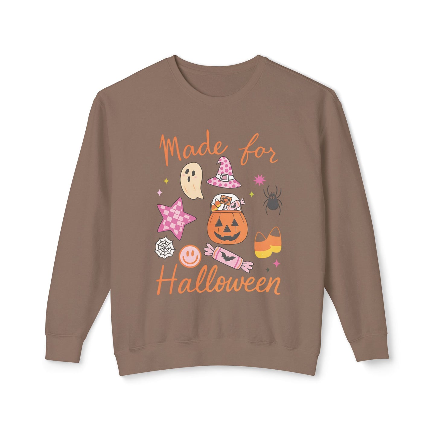 Made For Halloween Comfort Colors® Ivory Sweatshirt – Cute Fall Graphic Crewneck