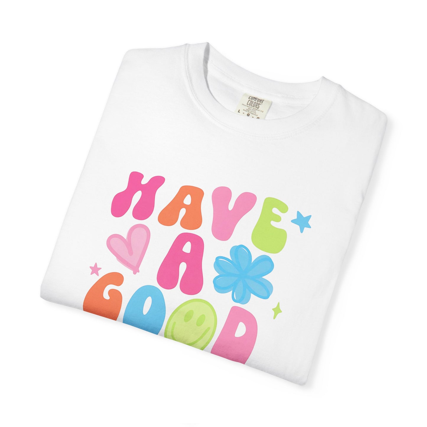 Colorful Good Vibes T-Shirt, Unisex Casual Tee, Positive Quote Shirt, Gift for Friends, Summer Outfit, Mood Enhancer Apparel
