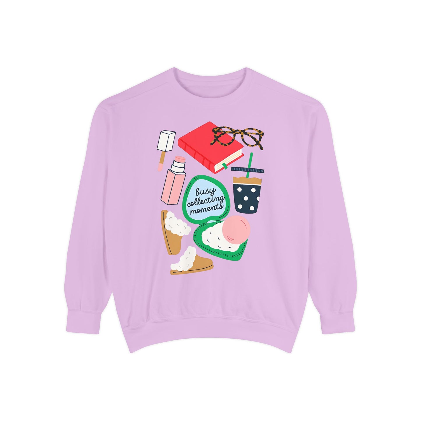 Busy Collecting Moments Comfort Colors® Sweatshirt – Cozy Graphic Crewneck for Everyday Style