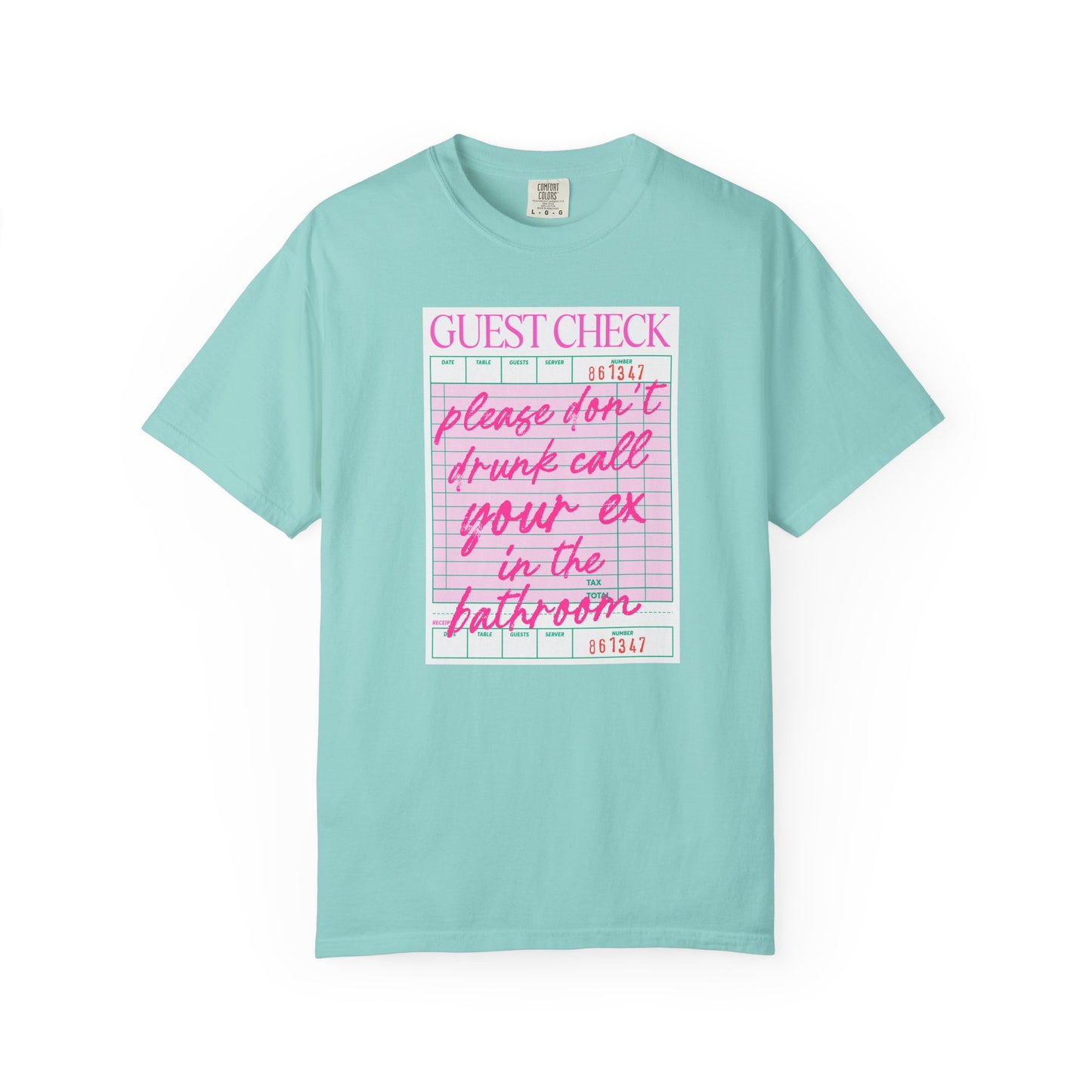 Guest Check Humor T-Shirt | Fun Gift for Friends, Quirky Graphic Tee, Casual Wear, Birthday Present, Restaurant Theme Apparel