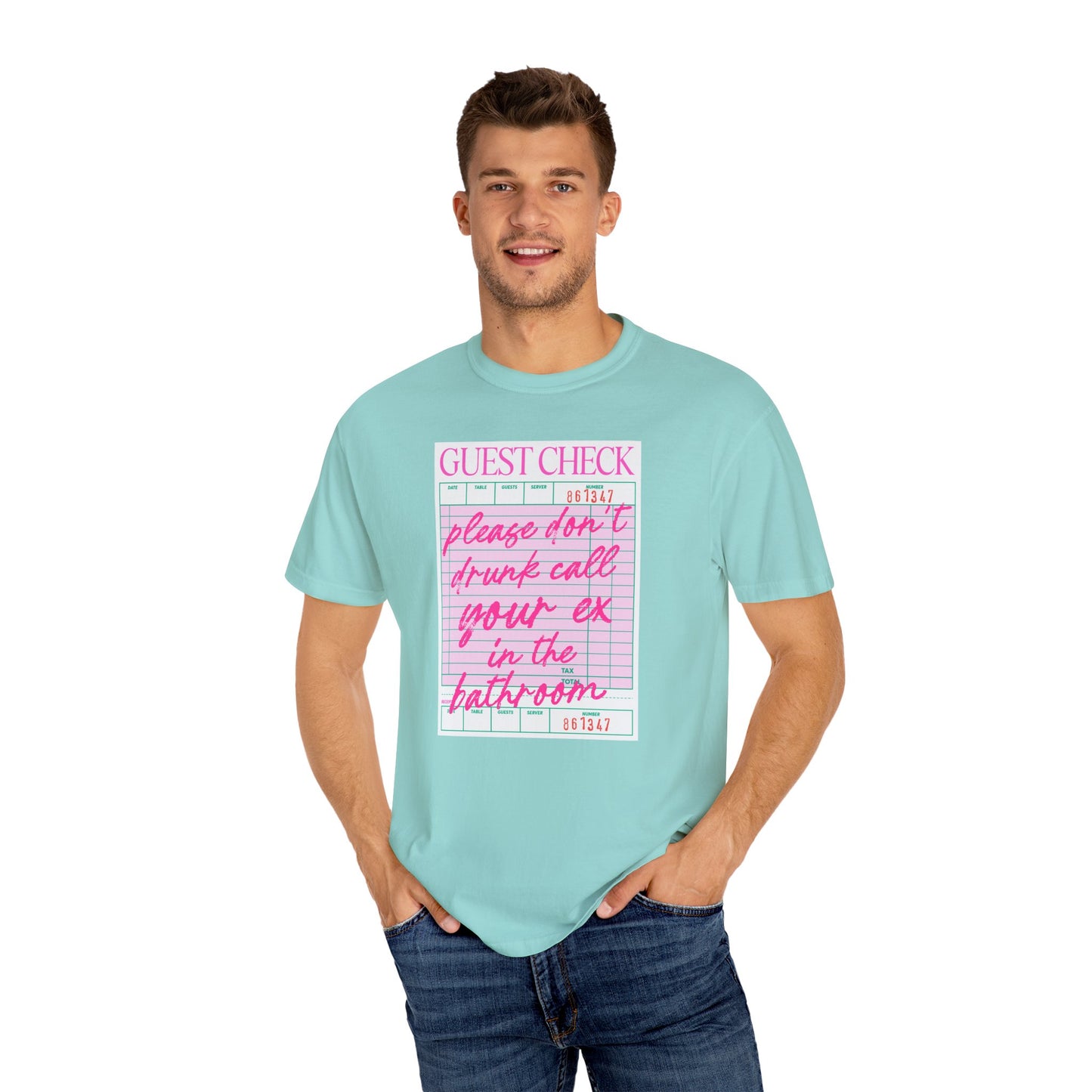 Guest Check Humor T-Shirt | Fun Gift for Friends, Quirky Graphic Tee, Casual Wear, Birthday Present, Restaurant Theme Apparel
