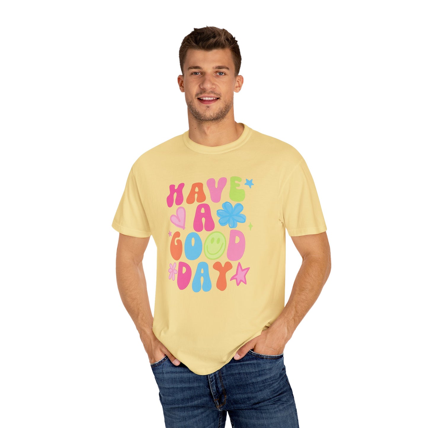 Colorful Good Vibes T-Shirt, Unisex Casual Tee, Positive Quote Shirt, Gift for Friends, Summer Outfit, Mood Enhancer Apparel