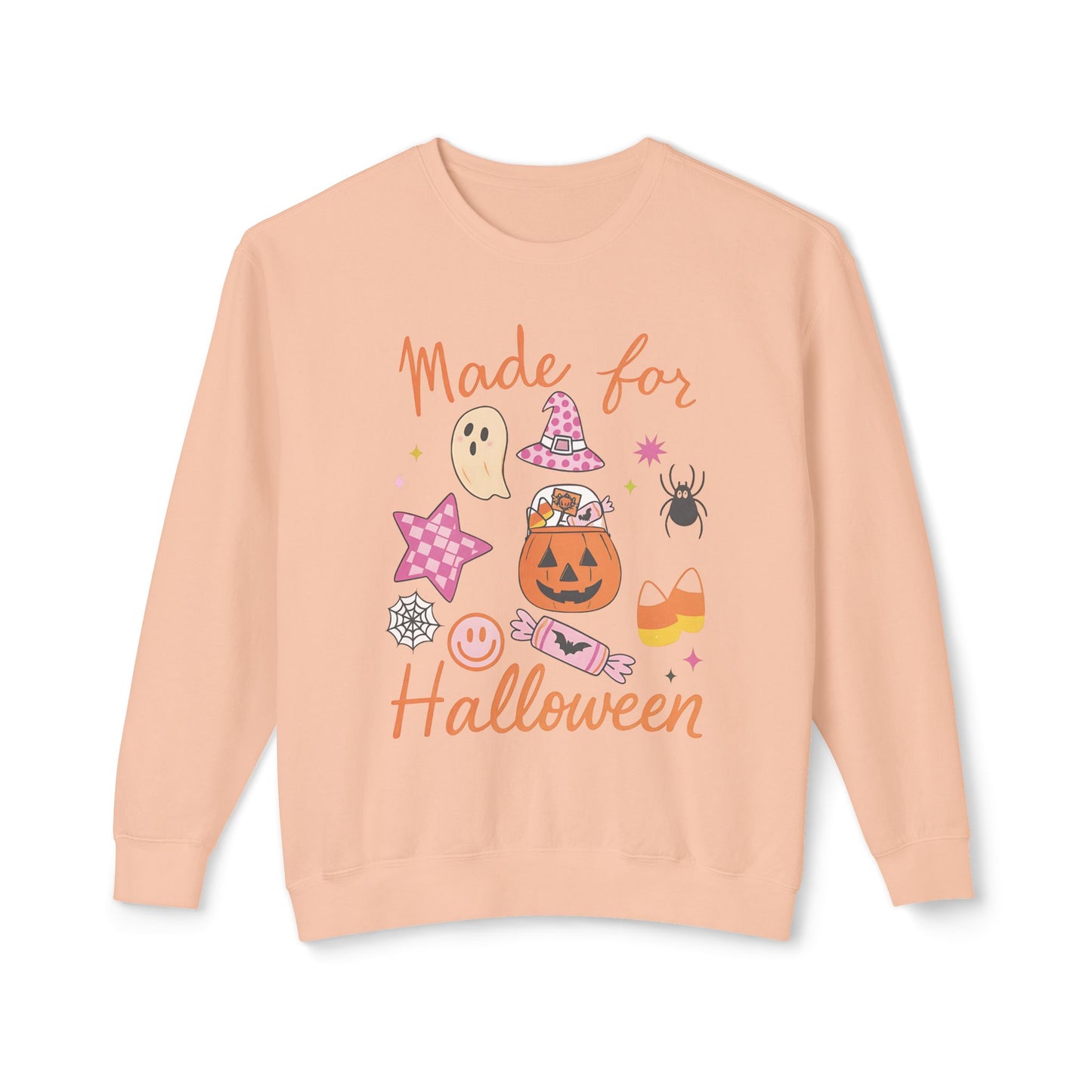 Made For Halloween Comfort Colors® Ivory Sweatshirt – Cute Fall Graphic Crewneck