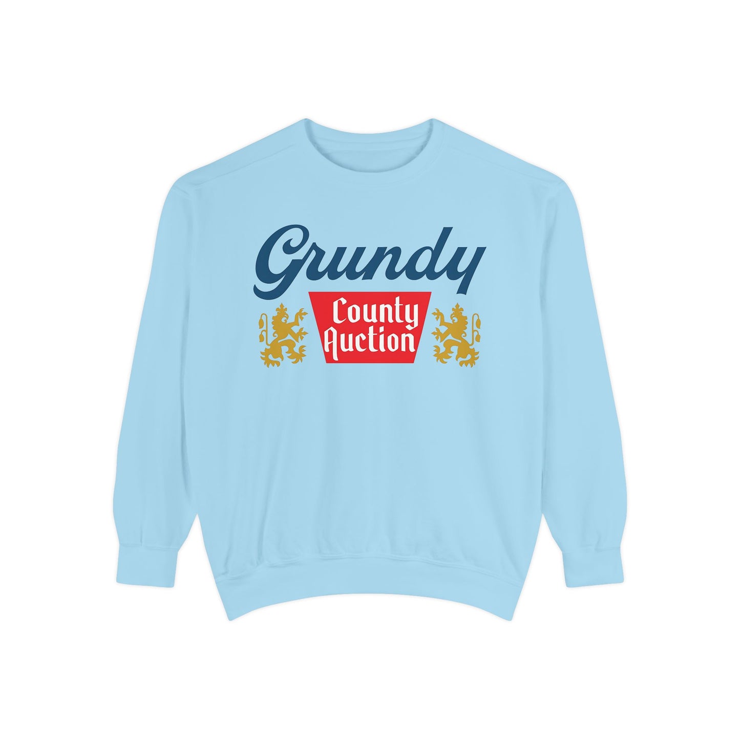 Grundy County Auction Comfort Colors® Sweatshirt – Retro Country Music Graphic Crewneck