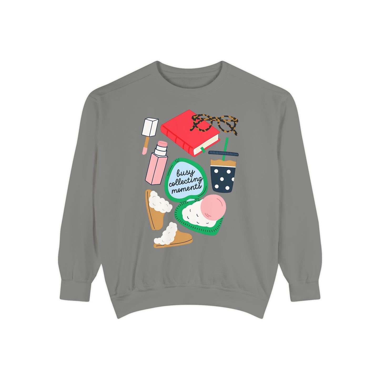 Busy Collecting Moments Comfort Colors® Sweatshirt – Cozy Graphic Crewneck for Everyday Style