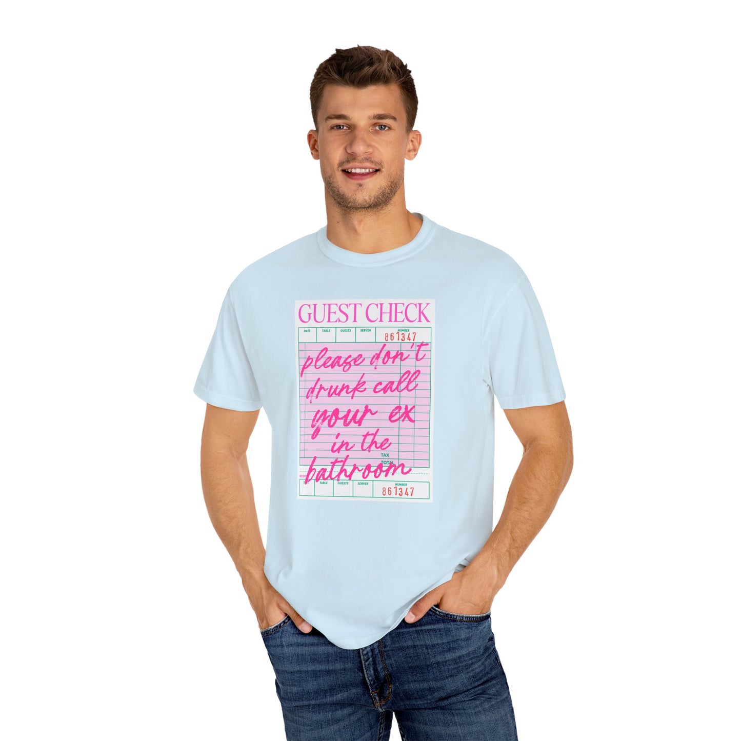 Guest Check Humor T-Shirt | Fun Gift for Friends, Quirky Graphic Tee, Casual Wear, Birthday Present, Restaurant Theme Apparel