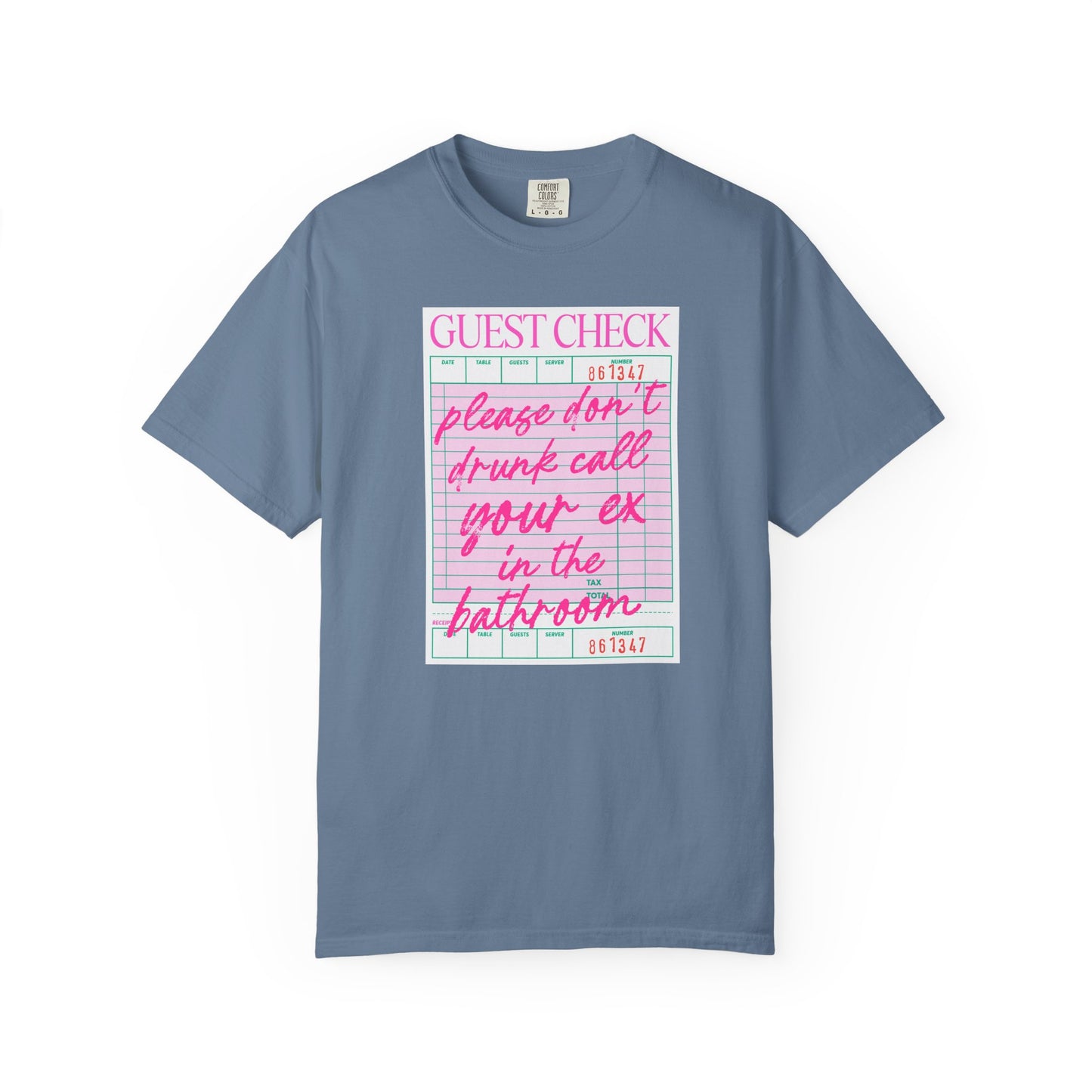 Guest Check Humor T-Shirt | Fun Gift for Friends, Quirky Graphic Tee, Casual Wear, Birthday Present, Restaurant Theme Apparel