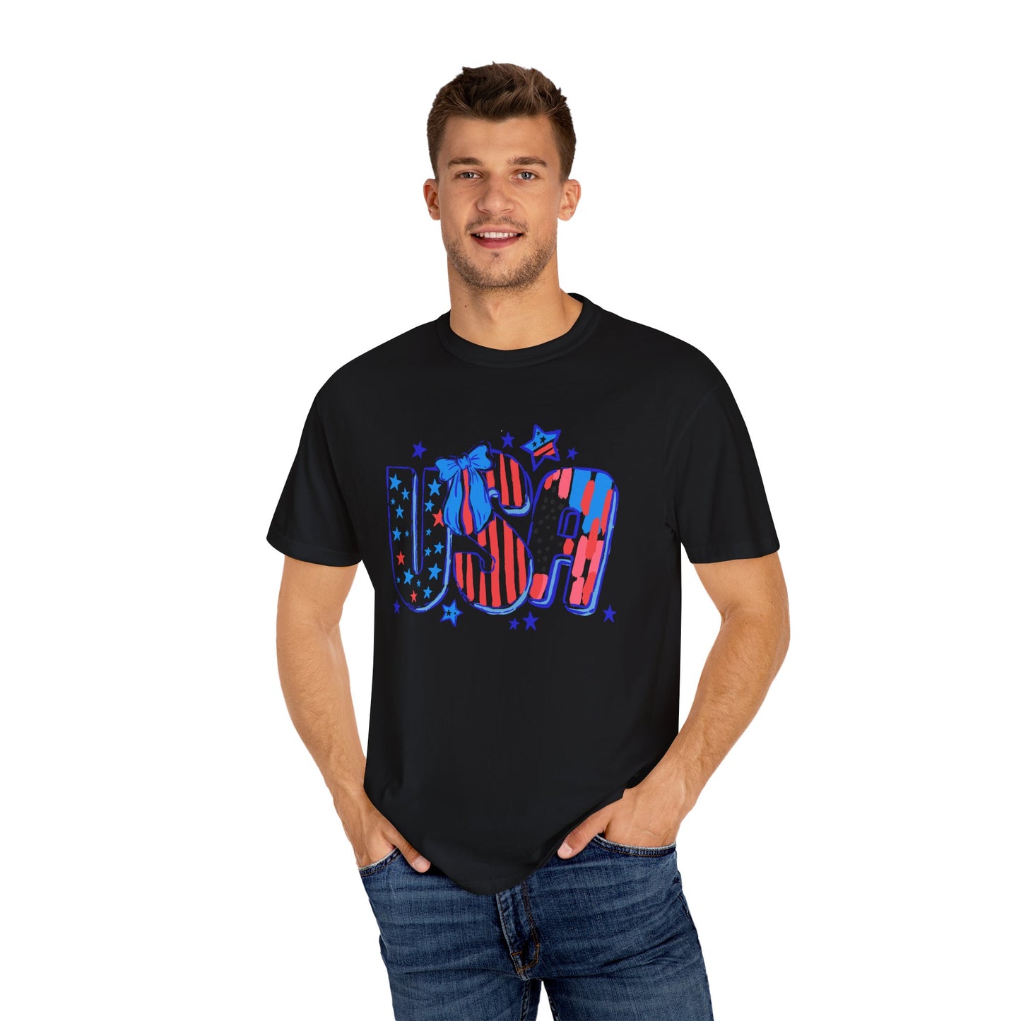 Patriotic USA T-Shirt for Celebrations, Unisex Casual Wear, 4th of July, Barbecues, Festivals, Gifts