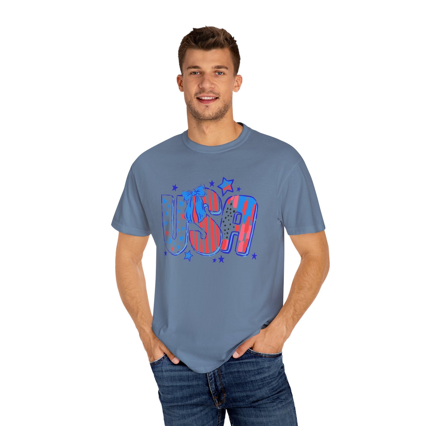 Patriotic USA T-Shirt for Celebrations, Unisex Casual Wear, 4th of July, Barbecues, Festivals, Gifts