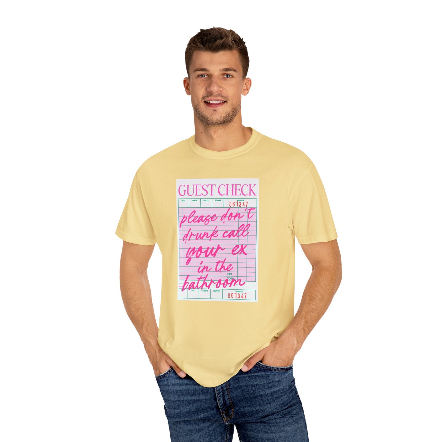 Playful Guest Check T-Shirt - Humor Tee for Bars, Parties, Bachelorette, Fun Gift, Unisex Casual Wear