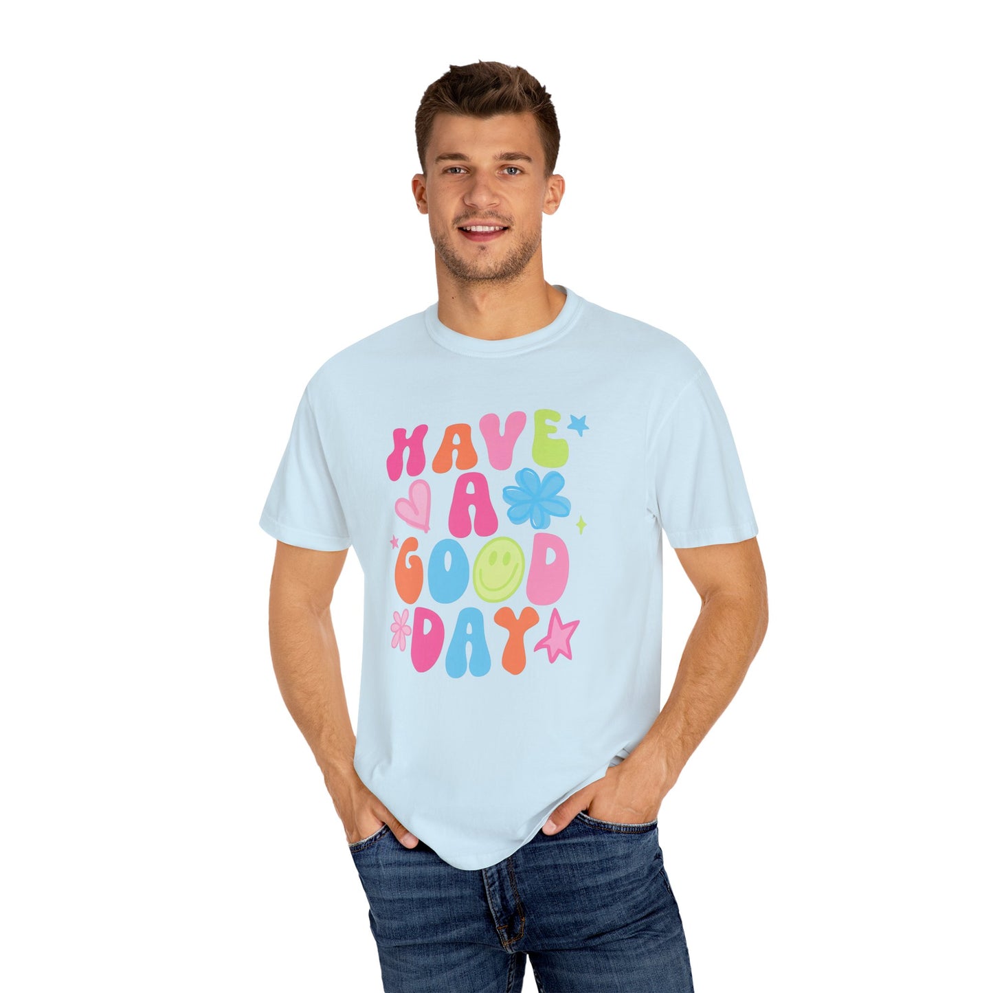 Colorful Good Vibes T-Shirt, Unisex Casual Tee, Positive Quote Shirt, Gift for Friends, Summer Outfit, Mood Enhancer Apparel