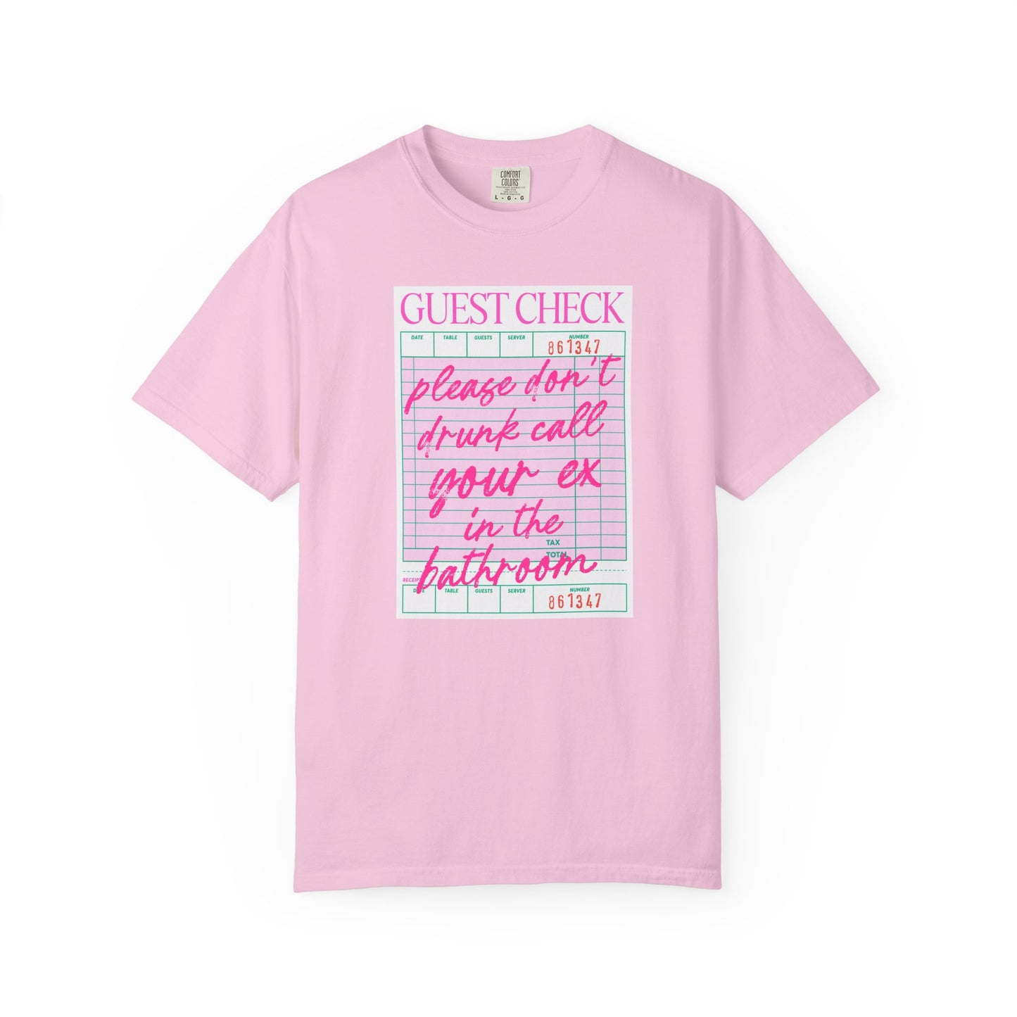 Guest Check Humor T-Shirt | Fun Gift for Friends, Quirky Graphic Tee, Casual Wear, Birthday Present, Restaurant Theme Apparel