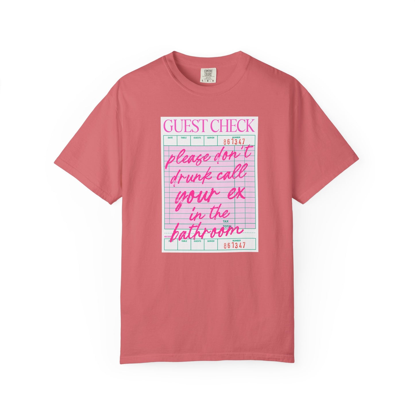Guest Check Humor T-Shirt | Fun Gift for Friends, Quirky Graphic Tee, Casual Wear, Birthday Present, Restaurant Theme Apparel