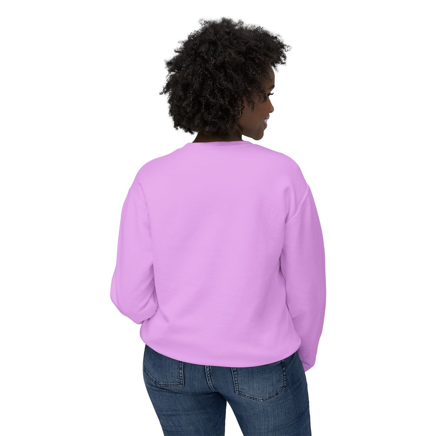 Happy Vibes Sweatshirt: Unisex Lightweight Crewneck, Casual Wear, Gift for Friends, Birthday, Everyday Comfort, Positive Message