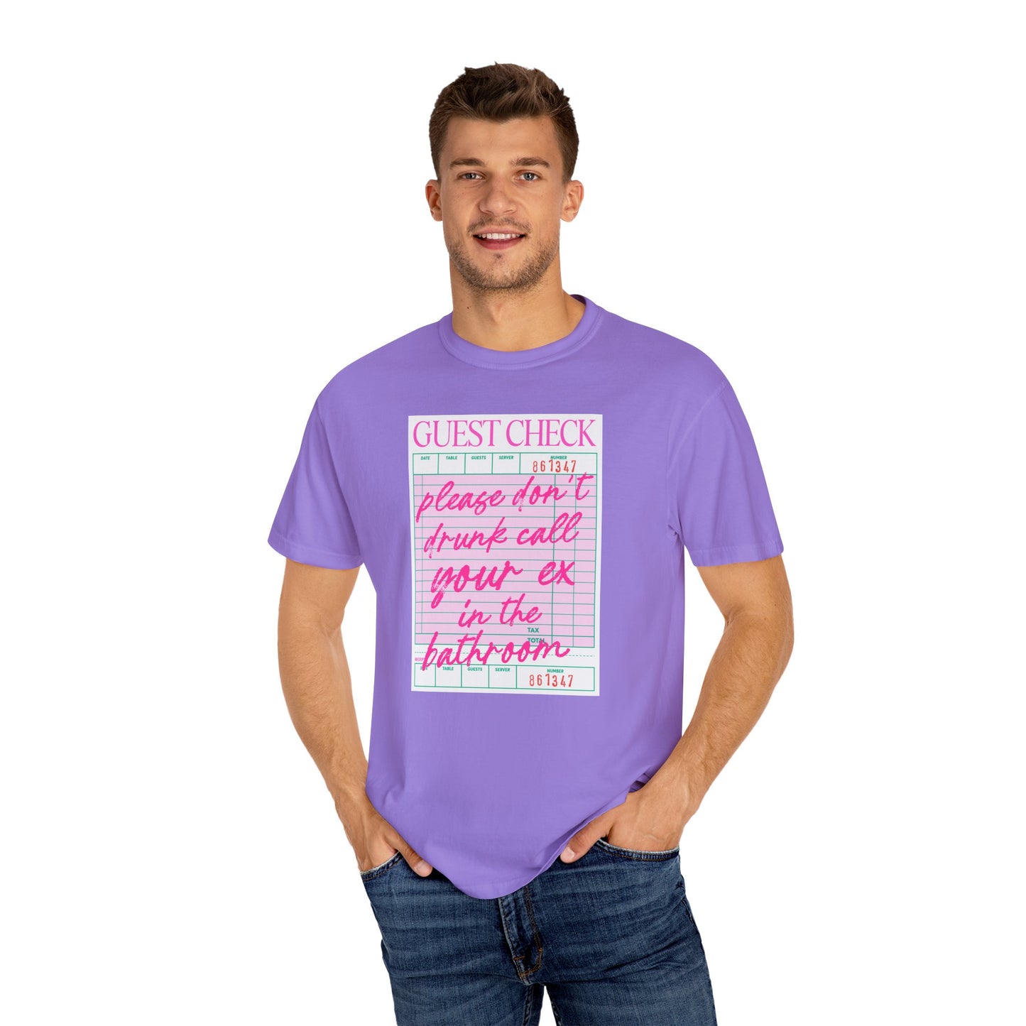 Guest Check Humor T-Shirt | Fun Gift for Friends, Quirky Graphic Tee, Casual Wear, Birthday Present, Restaurant Theme Apparel