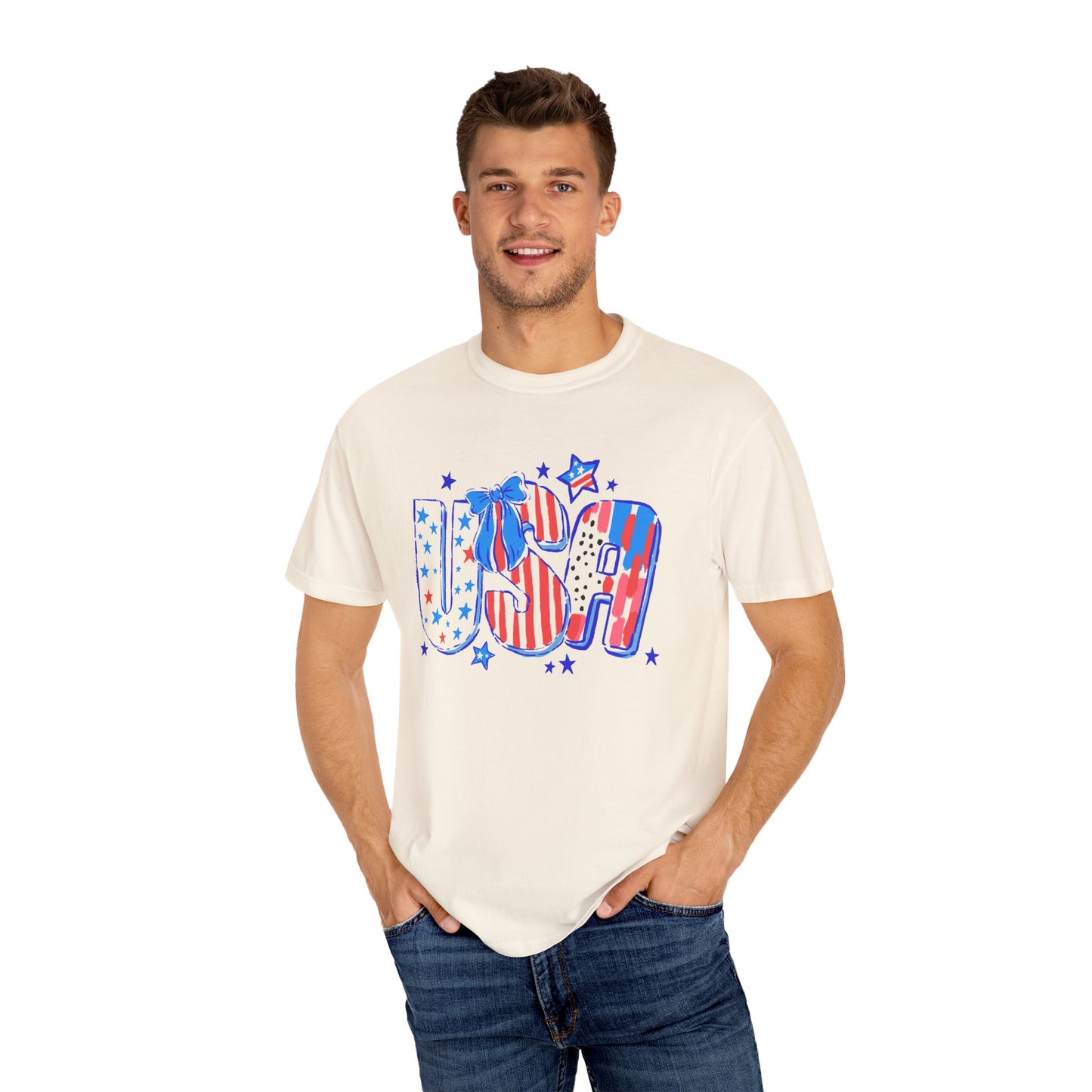 Patriotic USA T-Shirt for Celebrations, Unisex Casual Wear, 4th of July, Barbecues, Festivals, Gifts