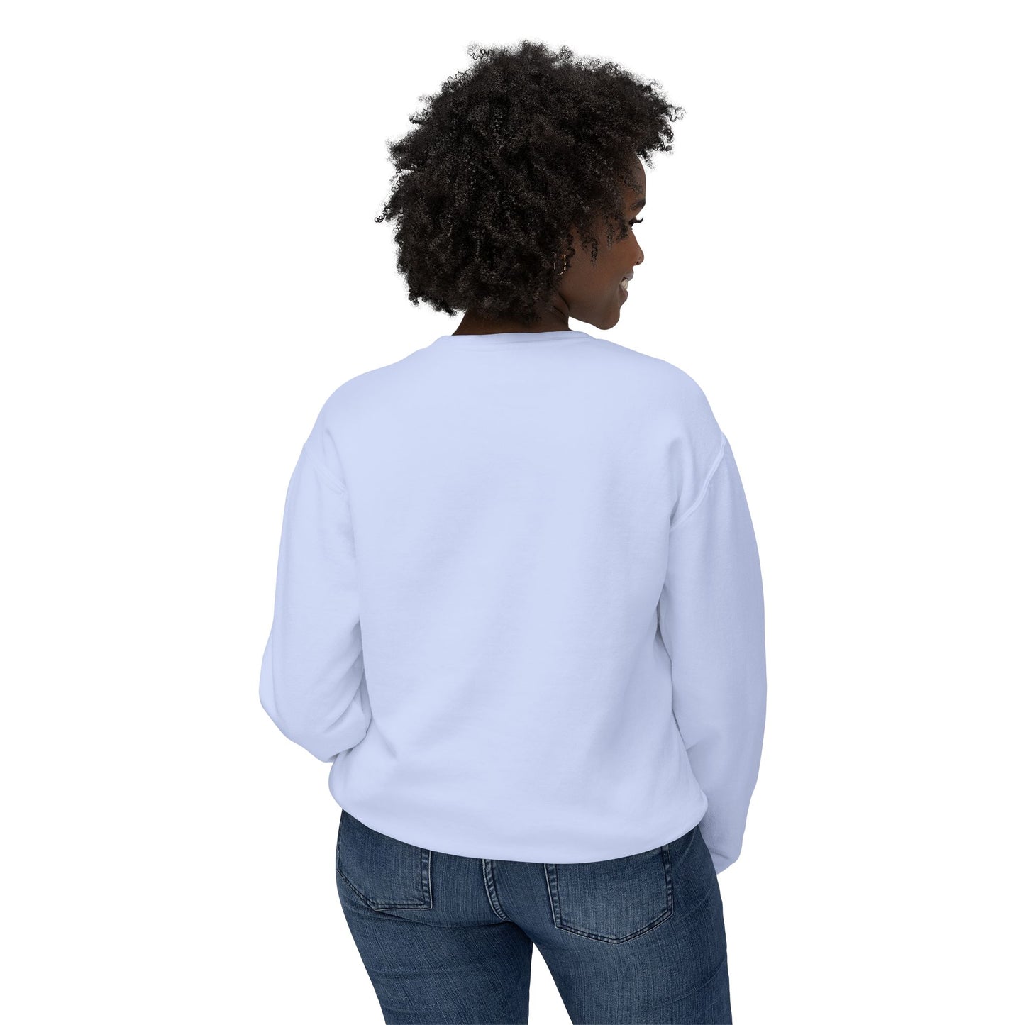 Happy Vibes Sweatshirt: Unisex Lightweight Crewneck, Casual Wear, Gift for Friends, Birthday, Everyday Comfort, Positive Message