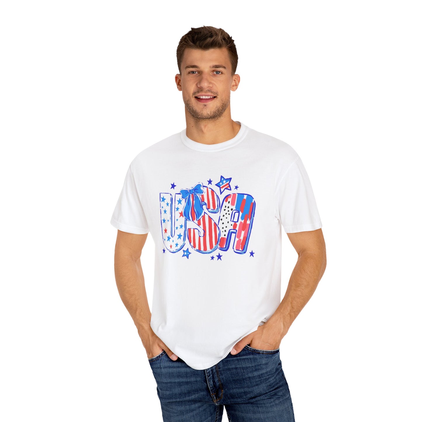 Patriotic USA T-Shirt for Celebrations, Unisex Casual Wear, 4th of July, Barbecues, Festivals, Gifts