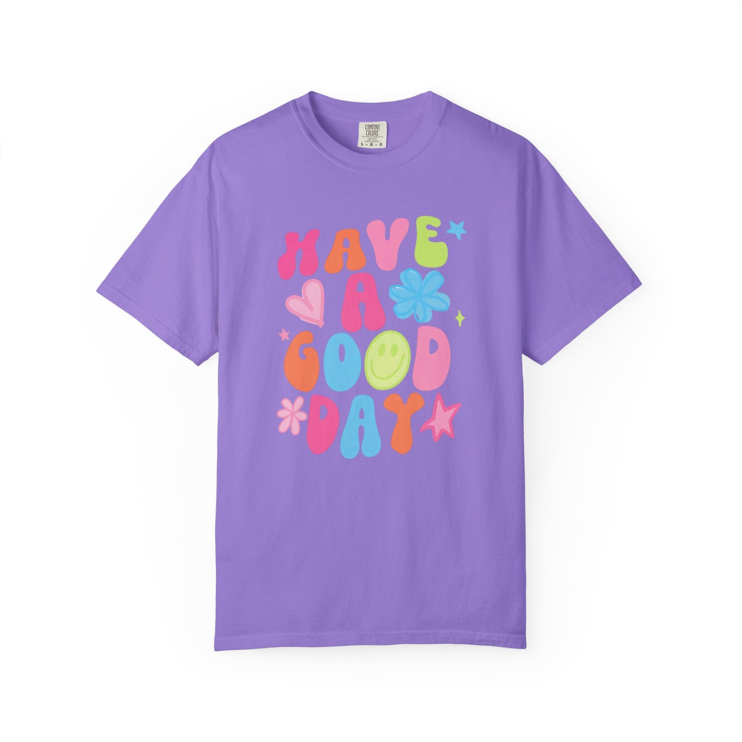 Colorful Good Vibes T-Shirt, Unisex Casual Tee, Positive Quote Shirt, Gift for Friends, Summer Outfit, Mood Enhancer Apparel