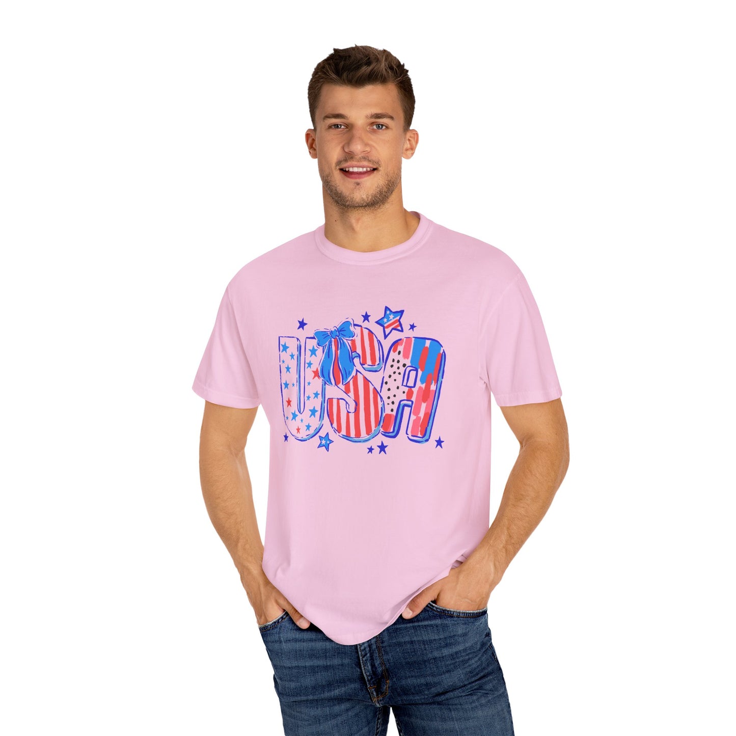 Patriotic USA T-Shirt for Celebrations, Unisex Casual Wear, 4th of July, Barbecues, Festivals, Gifts