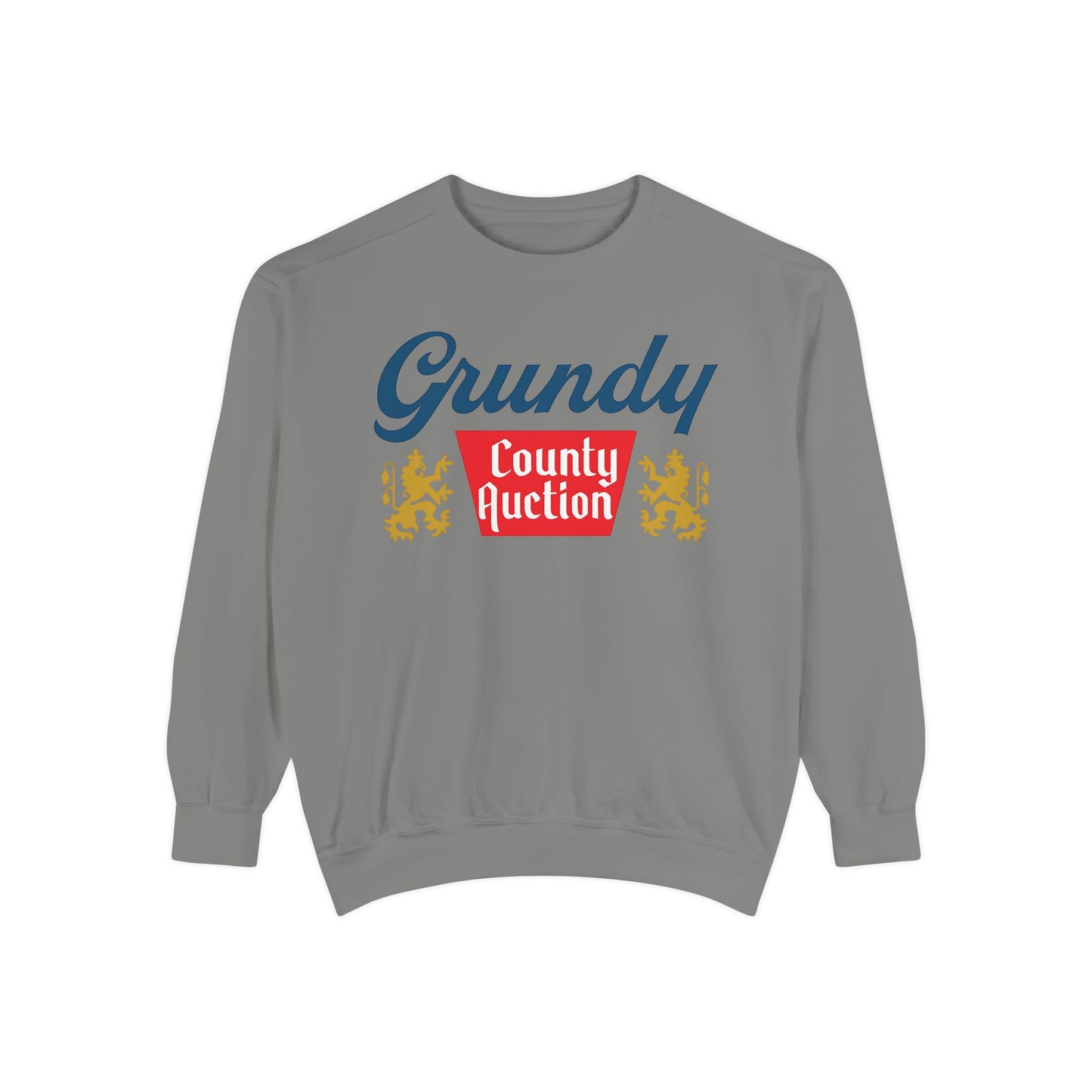 Grundy County Auction Comfort Colors® Sweatshirt – Retro Country Music Graphic Crewneck