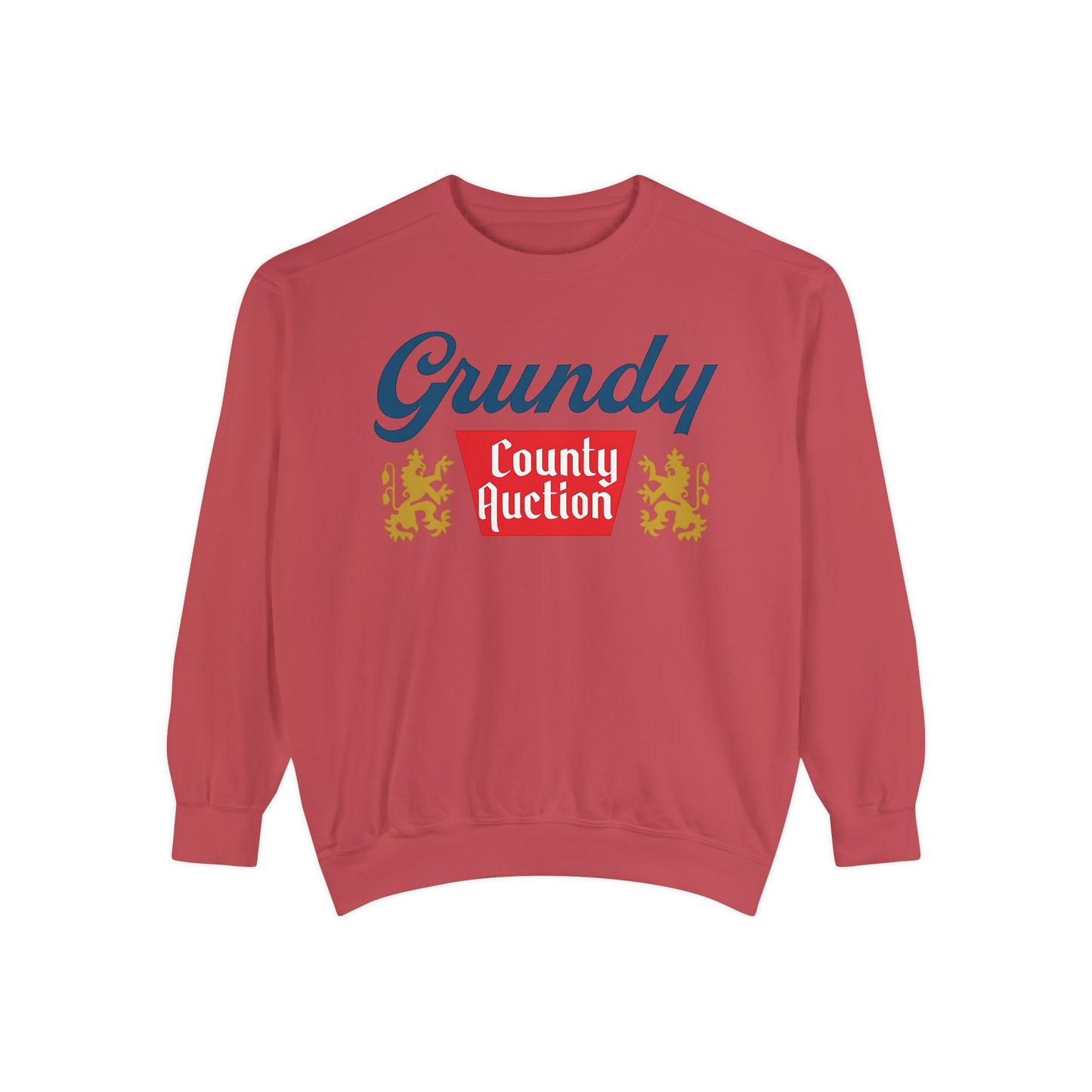 Grundy County Auction Comfort Colors® Sweatshirt – Retro Country Music Graphic Crewneck