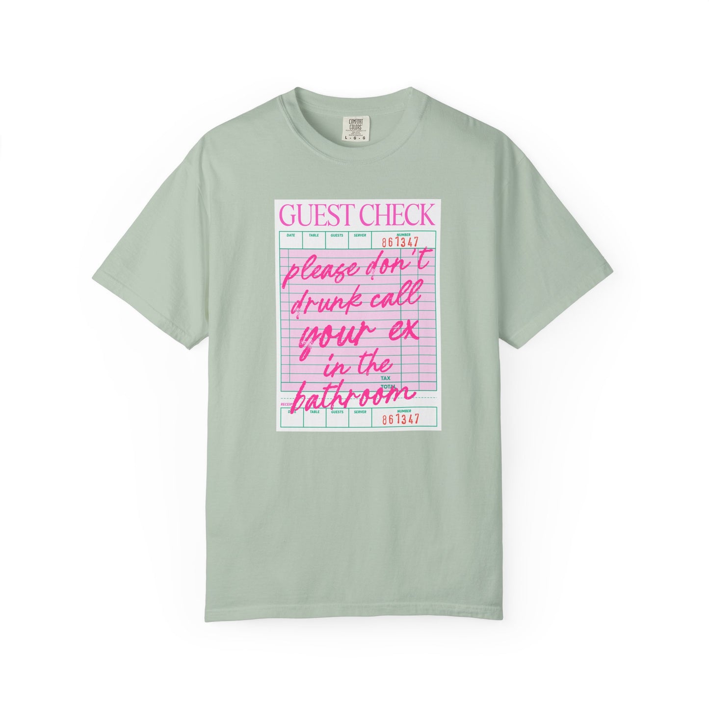 Guest Check Humor T-Shirt | Fun Gift for Friends, Quirky Graphic Tee, Casual Wear, Birthday Present, Restaurant Theme Apparel