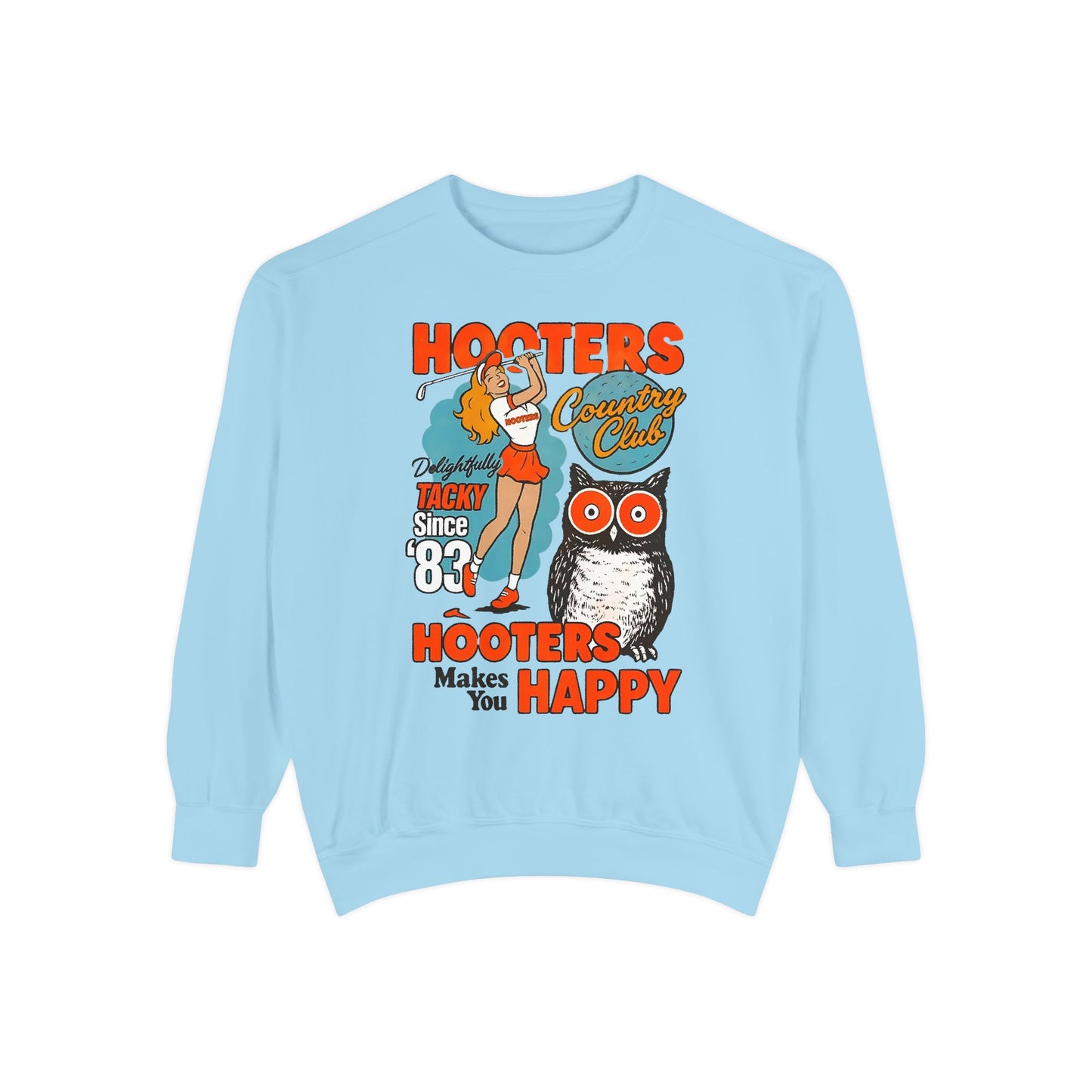 Hooters Country Club Comfort Colors® Sweatshirt – Retro Golf Graphic Crewneck