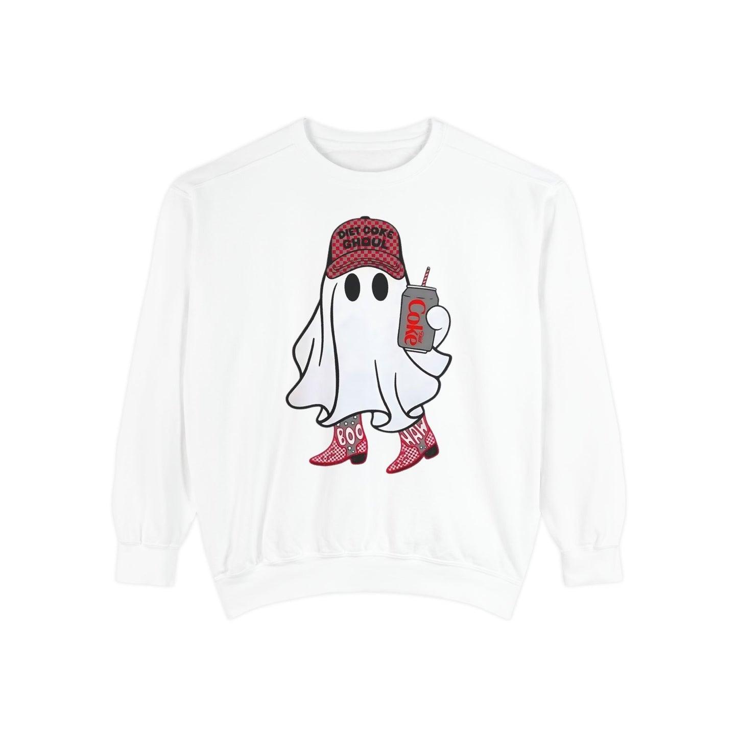 Diet Coke Ghoul Comfort Colors® Halloween Sweatshirt – Spooky Cute Ghost Crewneck