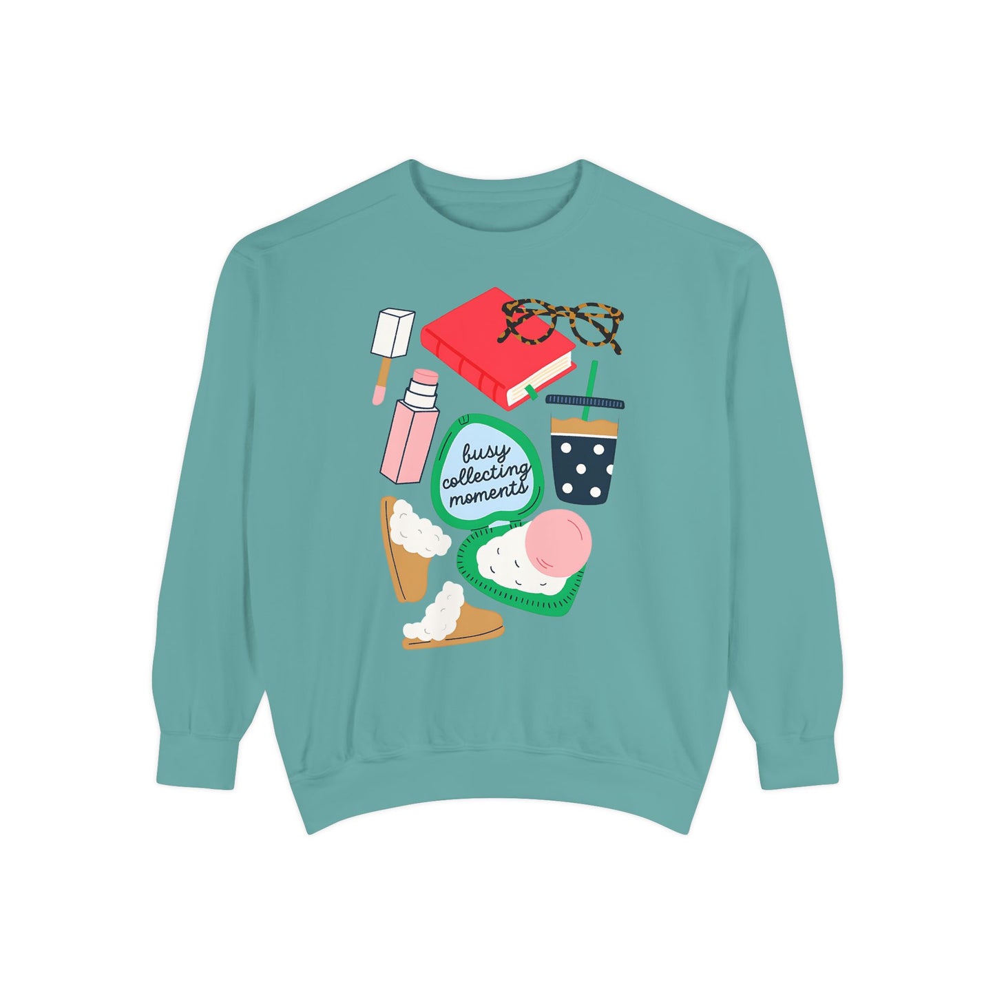 Busy Collecting Moments Comfort Colors® Sweatshirt – Cozy Graphic Crewneck for Everyday Style