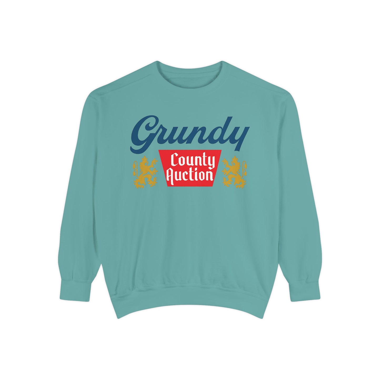 Grundy County Auction Comfort Colors® Sweatshirt – Retro Country Music Graphic Crewneck