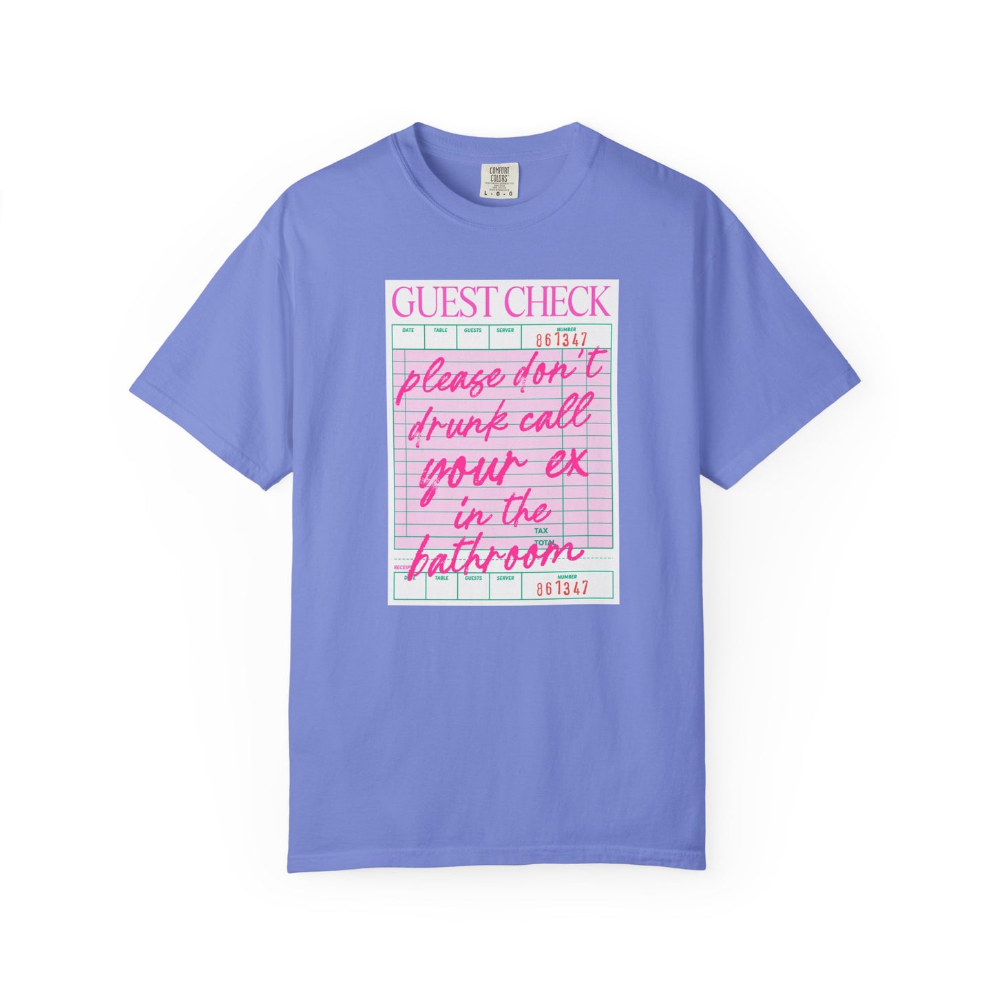 Guest Check Humor T-Shirt | Fun Gift for Friends, Quirky Graphic Tee, Casual Wear, Birthday Present, Restaurant Theme Apparel