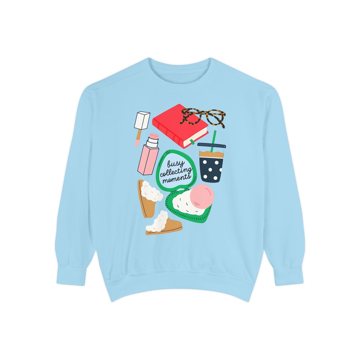 Busy Collecting Moments Comfort Colors® Sweatshirt – Cozy Graphic Crewneck for Everyday Style