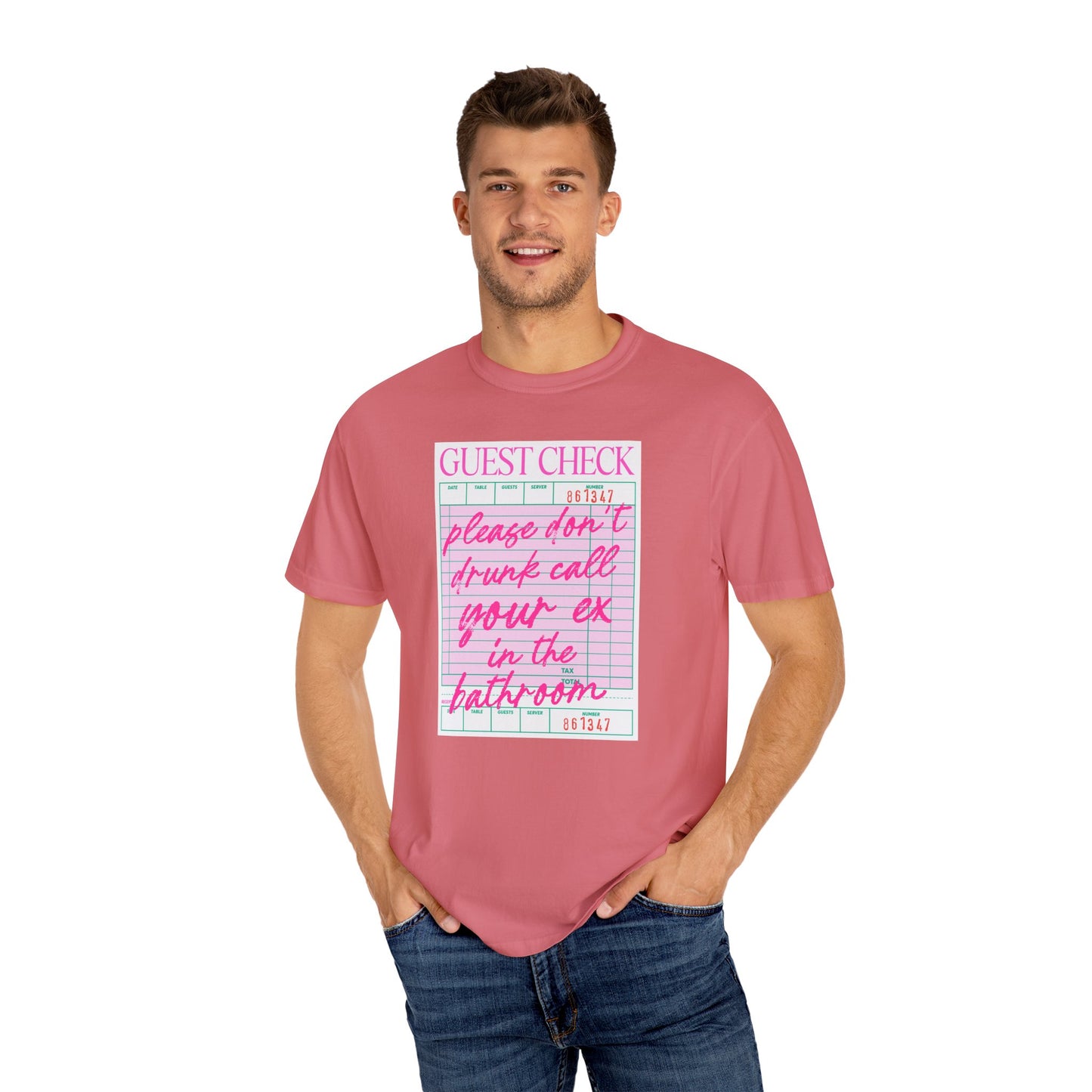 Guest Check Humor T-Shirt | Fun Gift for Friends, Quirky Graphic Tee, Casual Wear, Birthday Present, Restaurant Theme Apparel