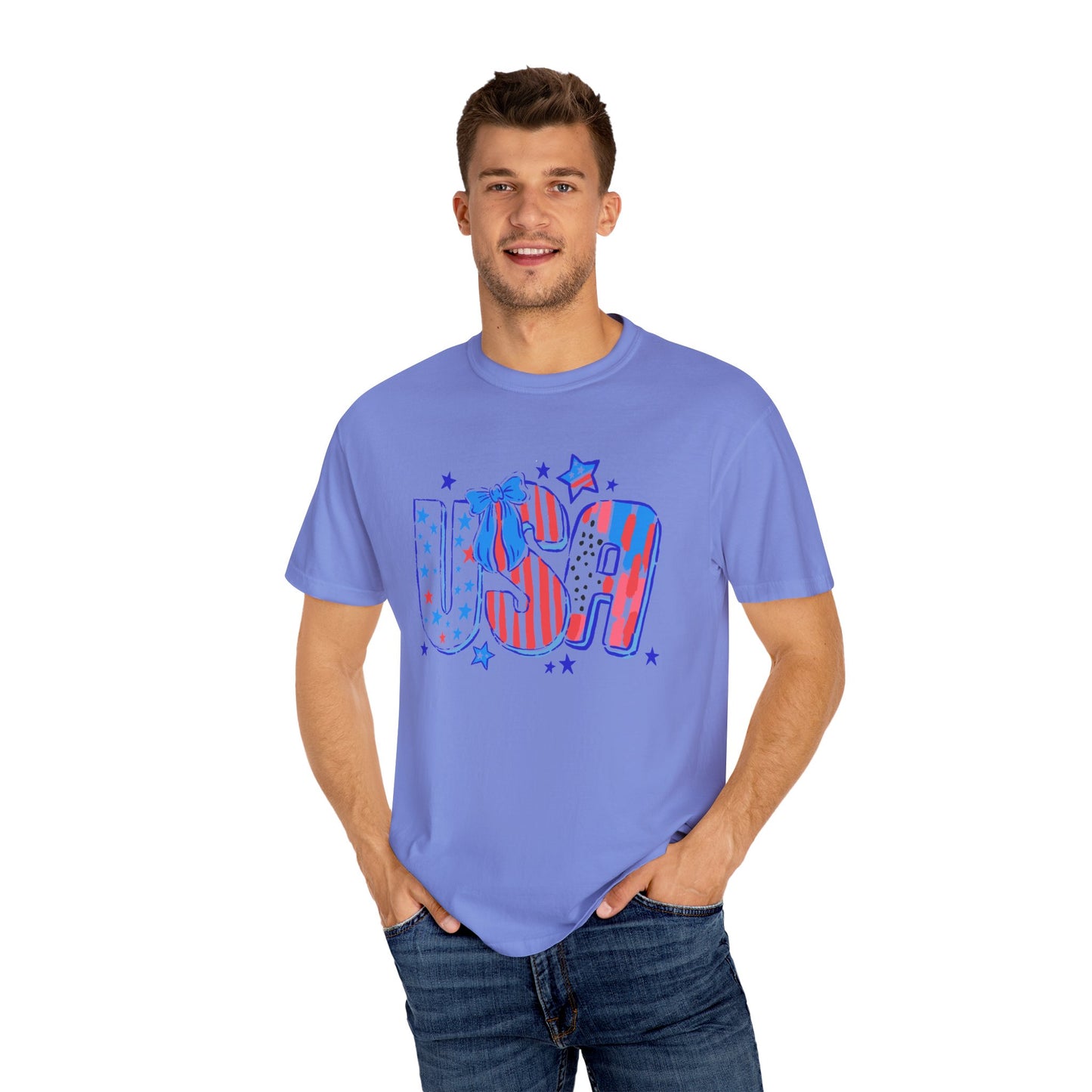 Patriotic USA T-Shirt for Celebrations, Unisex Casual Wear, 4th of July, Barbecues, Festivals, Gifts