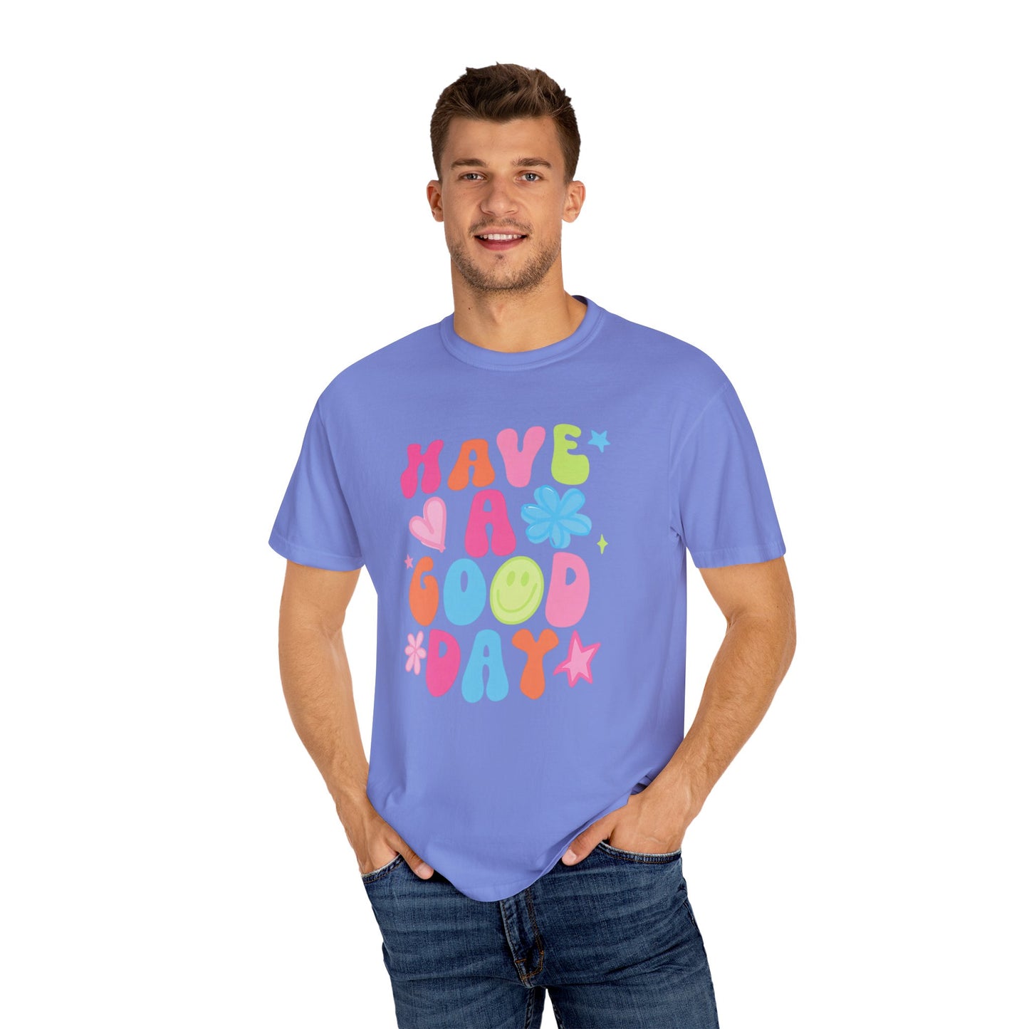 Colorful Good Vibes T-Shirt, Unisex Casual Tee, Positive Quote Shirt, Gift for Friends, Summer Outfit, Mood Enhancer Apparel