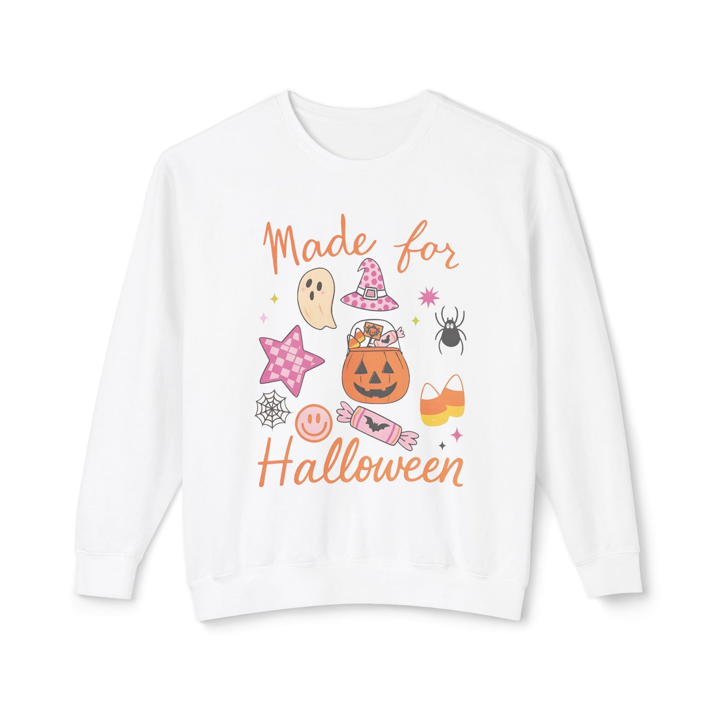 Made For Halloween Comfort Colors® Ivory Sweatshirt – Cute Fall Graphic Crewneck