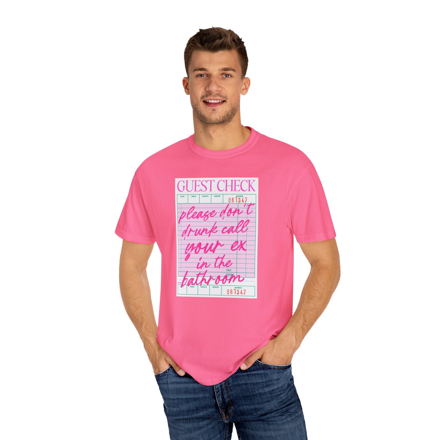 Guest Check Humor T-Shirt | Fun Gift for Friends, Quirky Graphic Tee, Casual Wear, Birthday Present, Restaurant Theme Apparel
