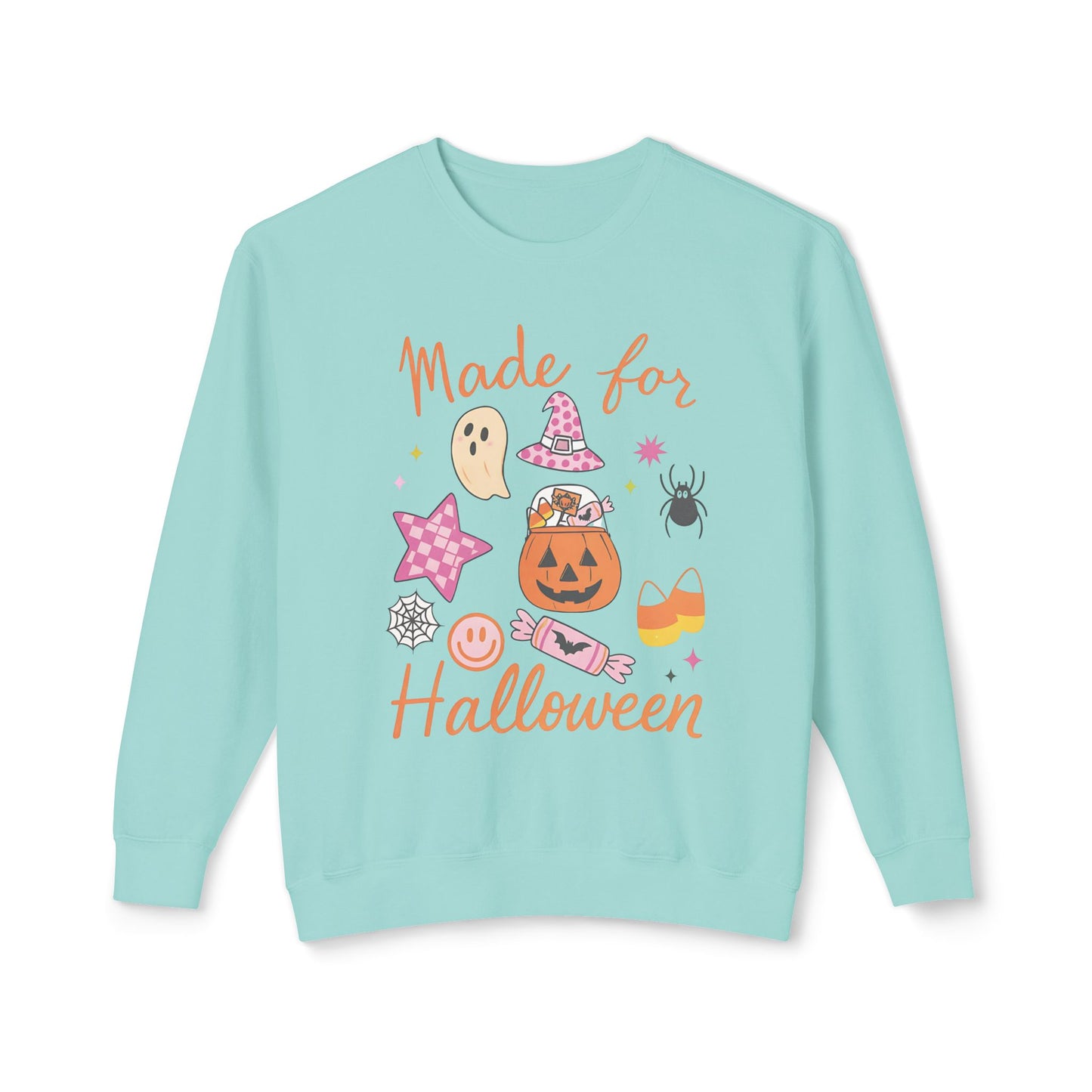 Made For Halloween Comfort Colors® Ivory Sweatshirt – Cute Fall Graphic Crewneck